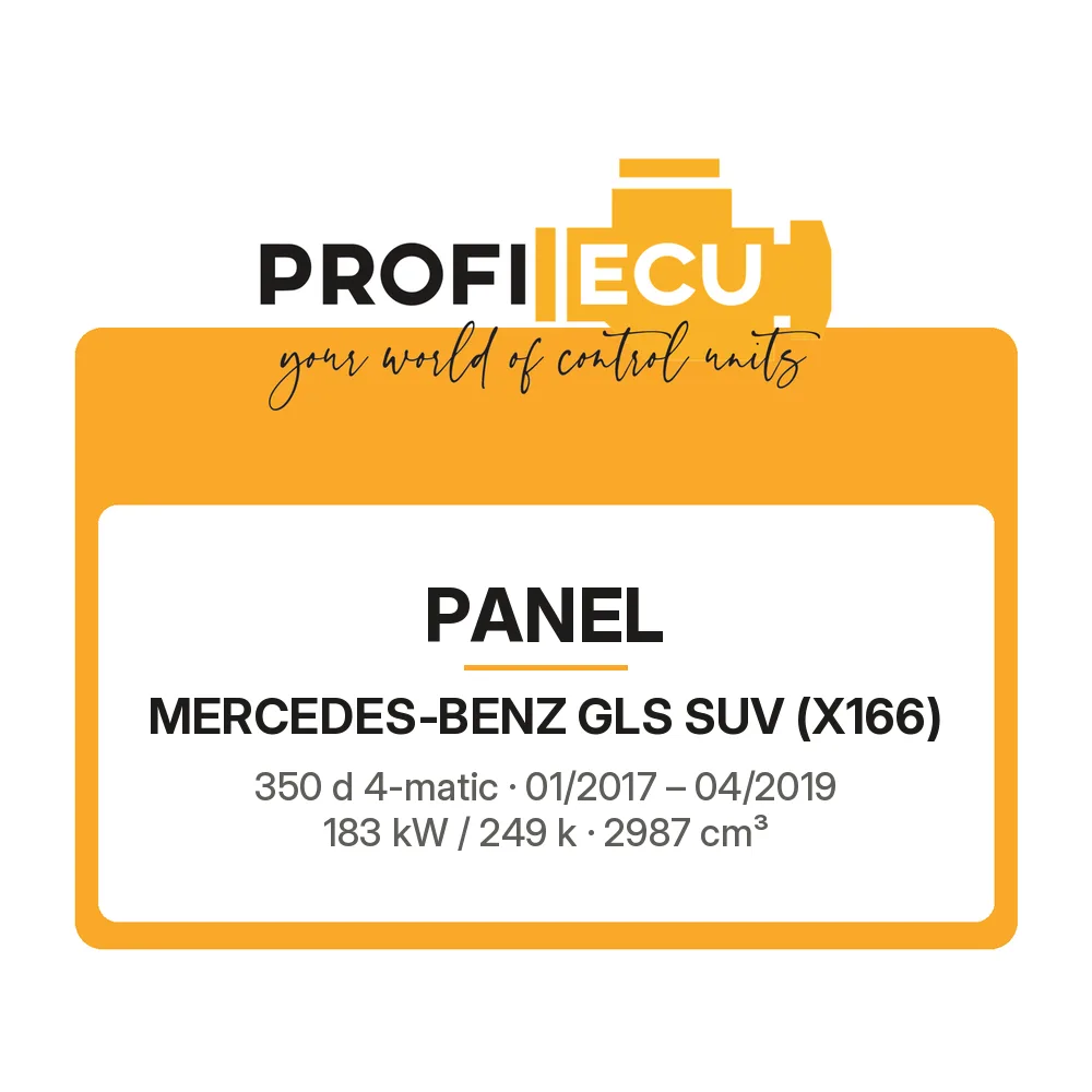 Etiketa ProfiECU: Panel pro Mercedes-Benz GLS SUV 350 d 4-matic 183 kW