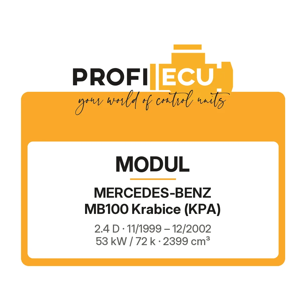 Etiketa ProfiECU: Modul pro Mercedes-Benz MB100 Krabice 2.4 D 53 kW