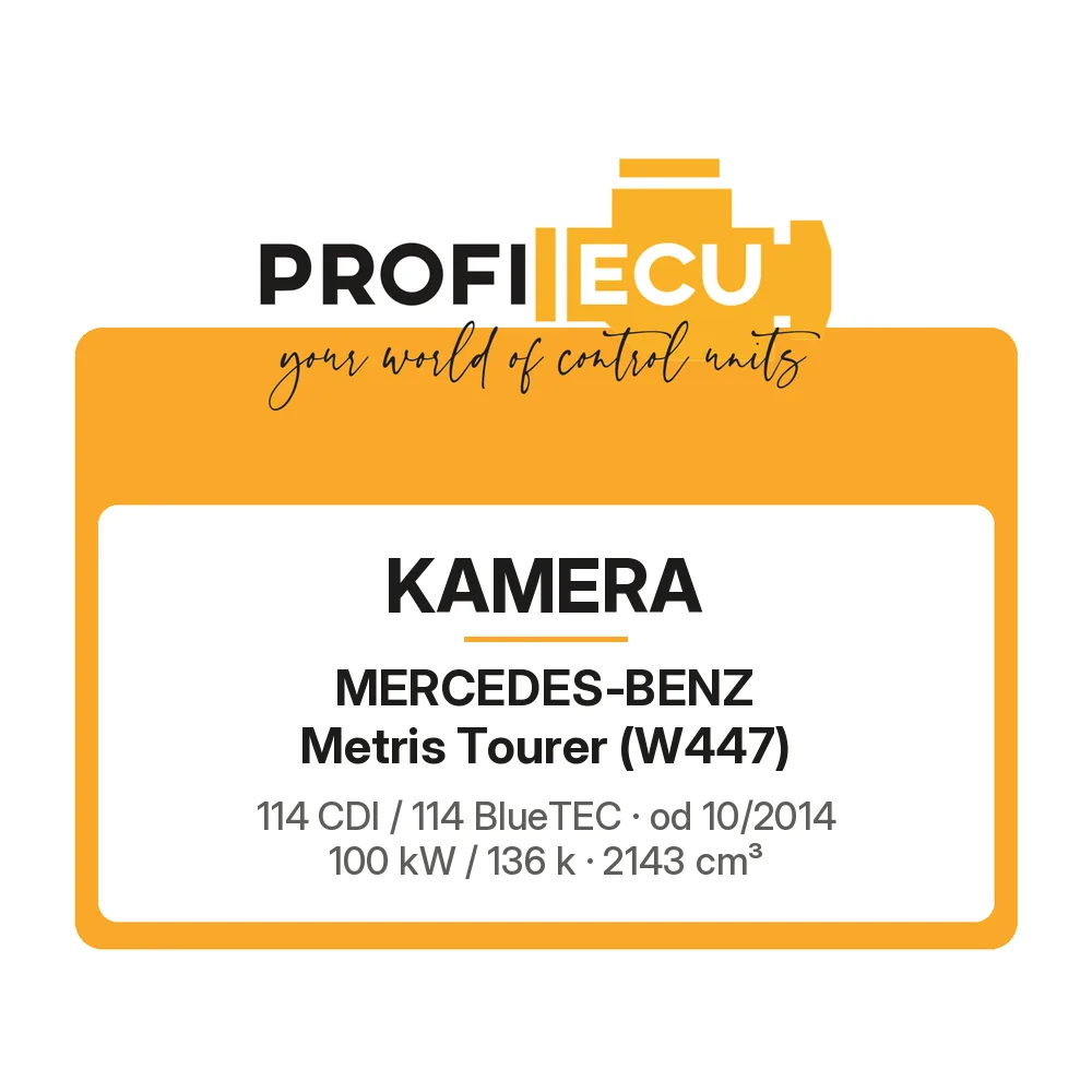 Etiketa ProfiECU: Kamera pro Mercedes-Benz Metris Tourer 114 CDI / 114 BlueTEC 100 kW
