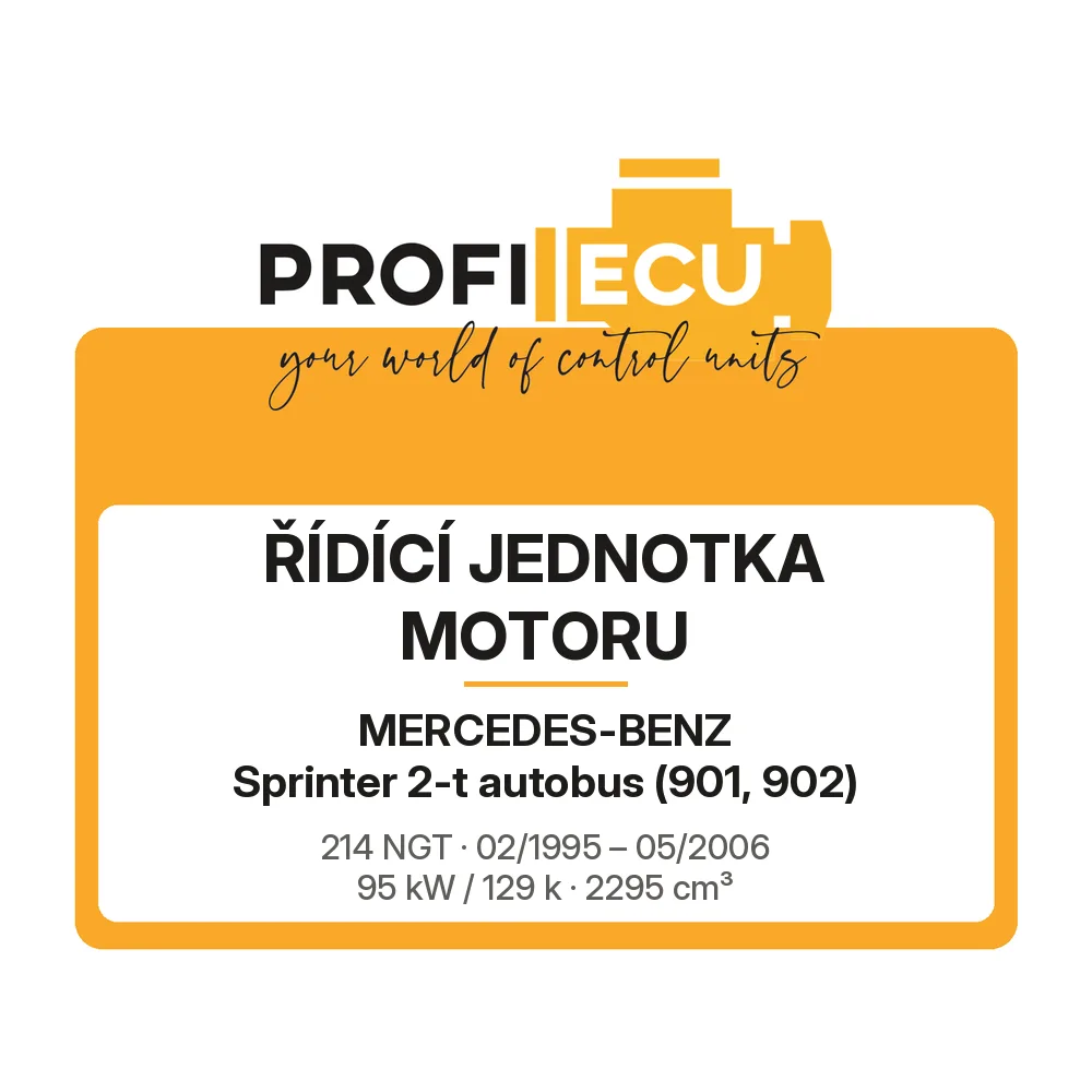 Etiketa ProfiECU: Řídící jednotka motoru pro Mercedes-Benz Sprinter 2-t autobus 214 NGT 95 kW