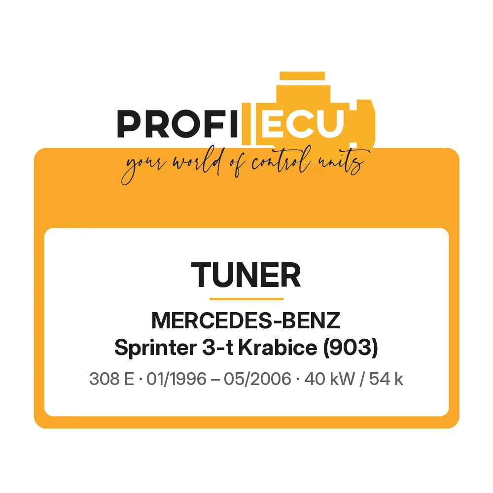 Etiketa ProfiECU: Tuner pro Mercedes-Benz Sprinter 3-t Krabice 308 E
