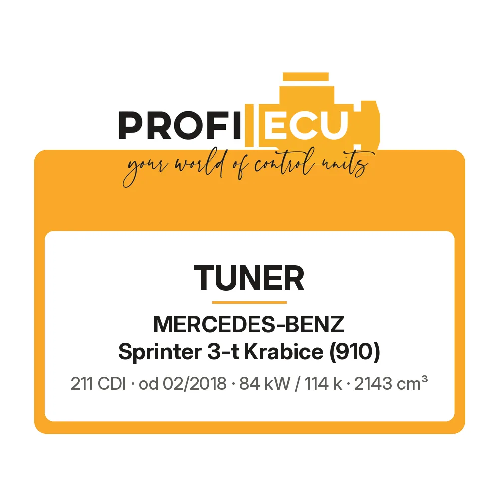Etiketa ProfiECU: Tuner pro Mercedes-Benz Sprinter 3-t Krabice 211 CDI 84 kW