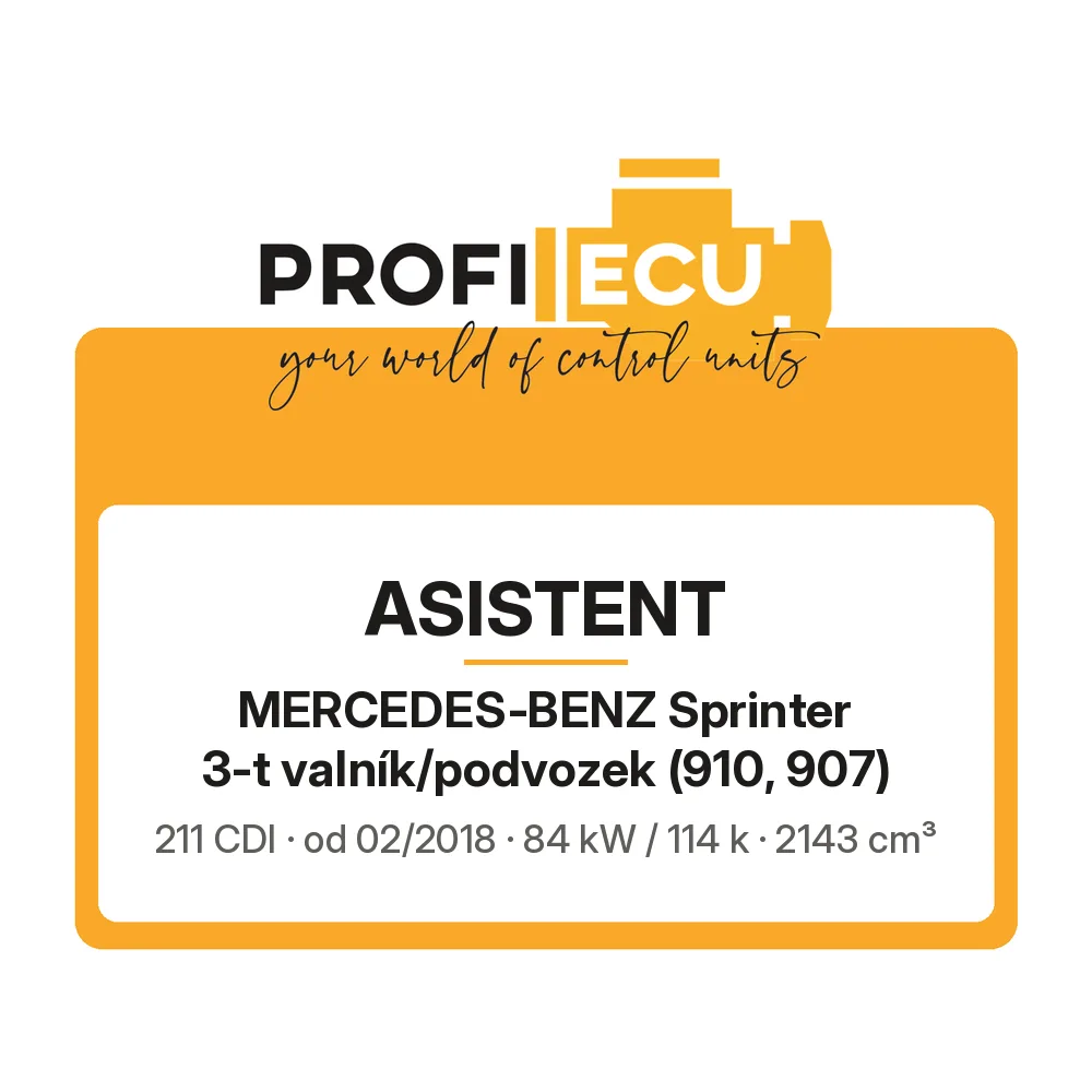 Etiketa ProfiECU: ASISTENT pro Mercedes-Benz Sprinter 3-t valník/podvozek 211 CDI 84 kW