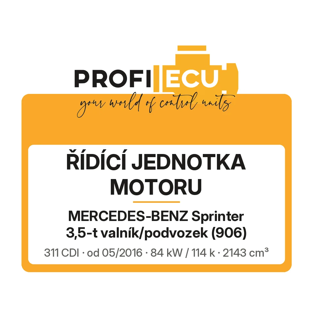 Etiketa ProfiECU: Řídící jednotka motoru pro Mercedes-Benz Sprinter 3,5-t valník/podvozek 311 CDI 84 kW