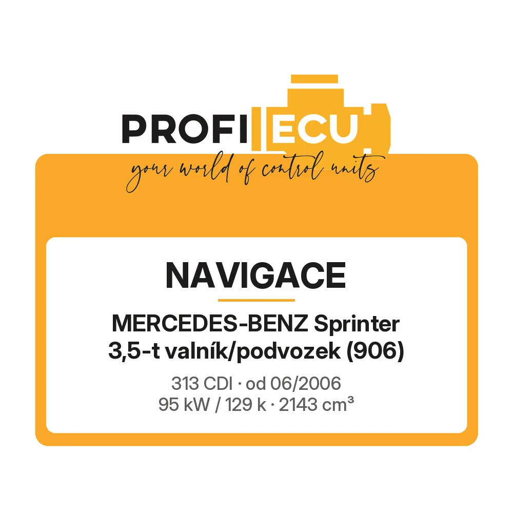 Etiketa ProfiECU: Navigace pro Mercedes-Benz Sprinter 3,5-t valník/podvozek 313 CDI 95 kW