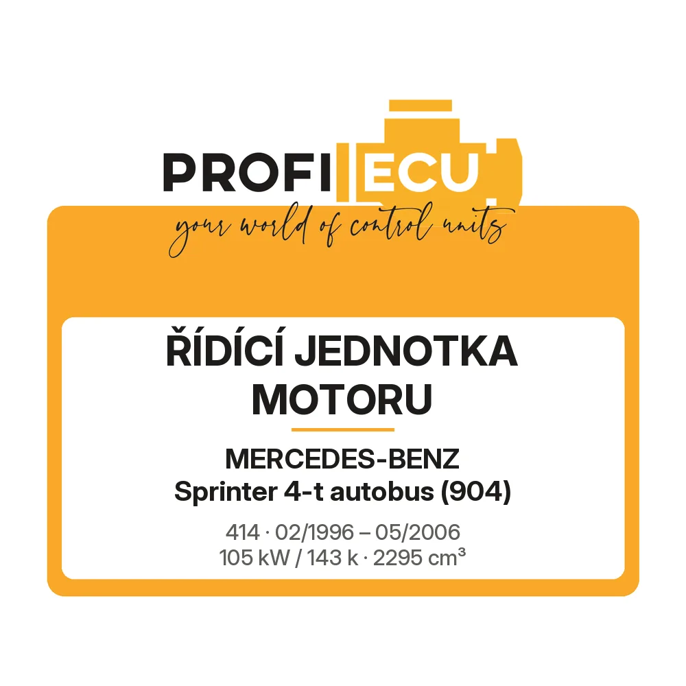 Etiketa ProfiECU: Řídící jednotka motoru pro Mercedes-Benz Sprinter 4-t autobus 414 105 kW