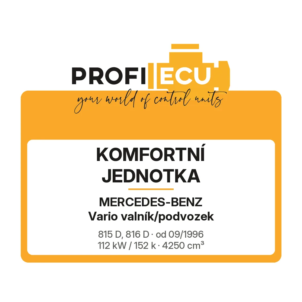 Etiketa ProfiECU: Komfortní jednotka pro Mercedes-Benz Vario valník/podvozek 815 D, 816 D 112 kW