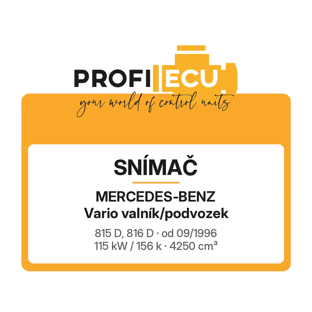 Etiketa ProfiECU: Snímač pro Mercedes-Benz Vario valník/podvozek 815 D, 816 D 115 kW