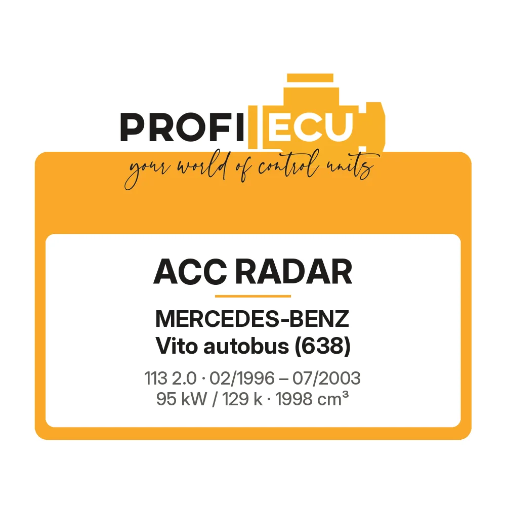 Etiketa ProfiECU: ACC Radar pro Mercedes-Benz Vito autobus 113 2.0 95 kW