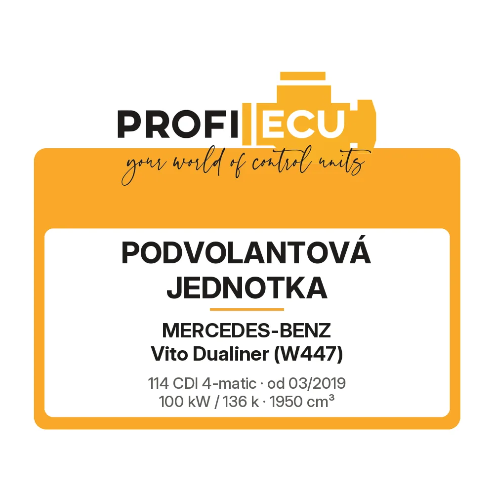 Etiketa ProfiECU: Podvolantová jednotka pro Mercedes-Benz Vito Dualiner 114 CDI 4-matic 100 kW