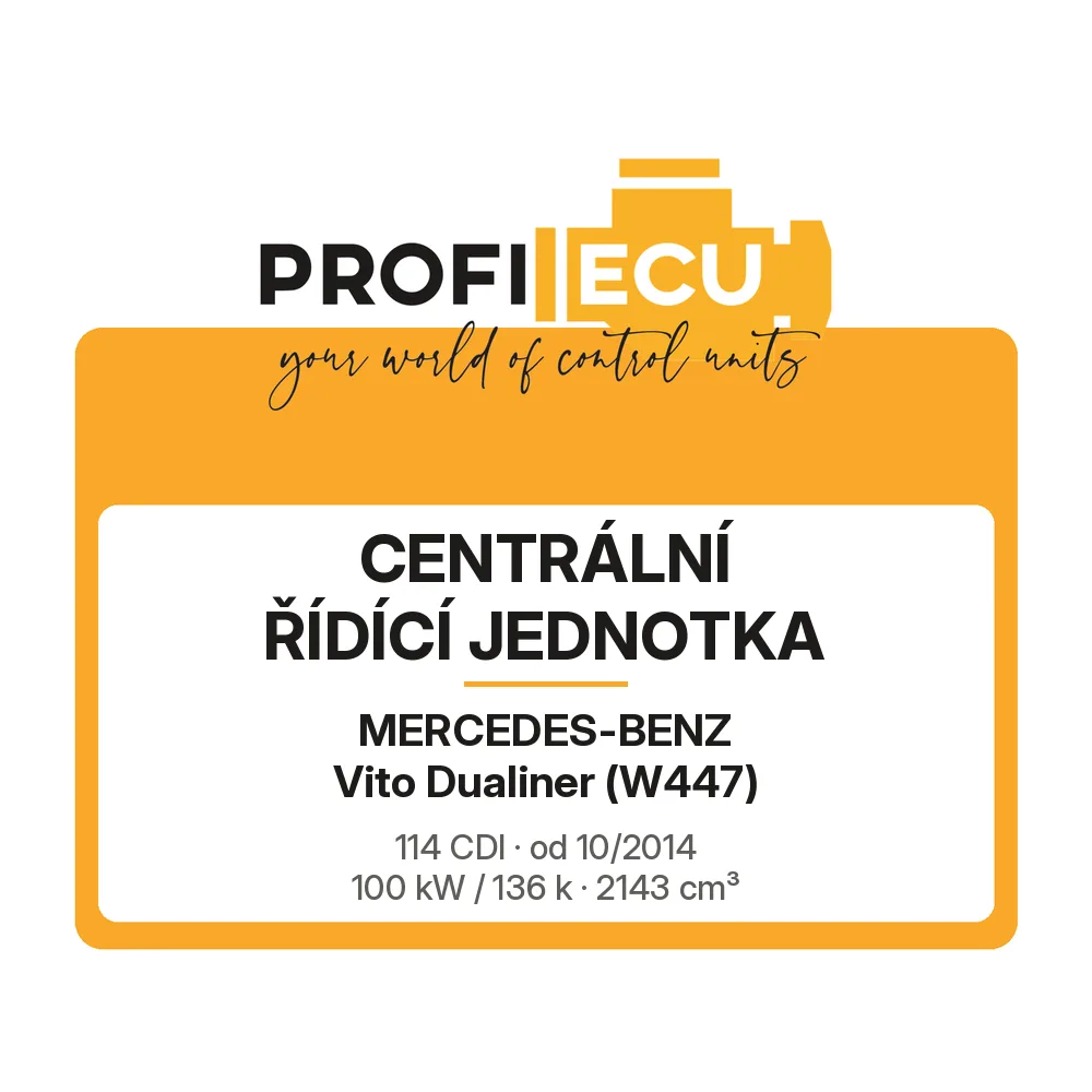 Etiketa ProfiECU: Centrální řídící jednotka pro Mercedes-Benz Vito Dualiner 114 CDI 100 kW