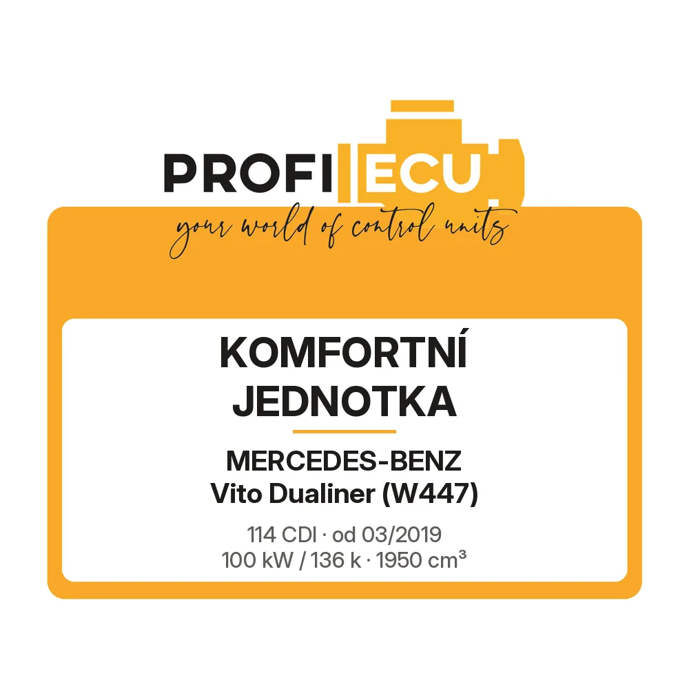 Etiketa ProfiECU: Komfortní jednotka pro Mercedes-Benz Vito Dualiner 114 CDI 100 kW