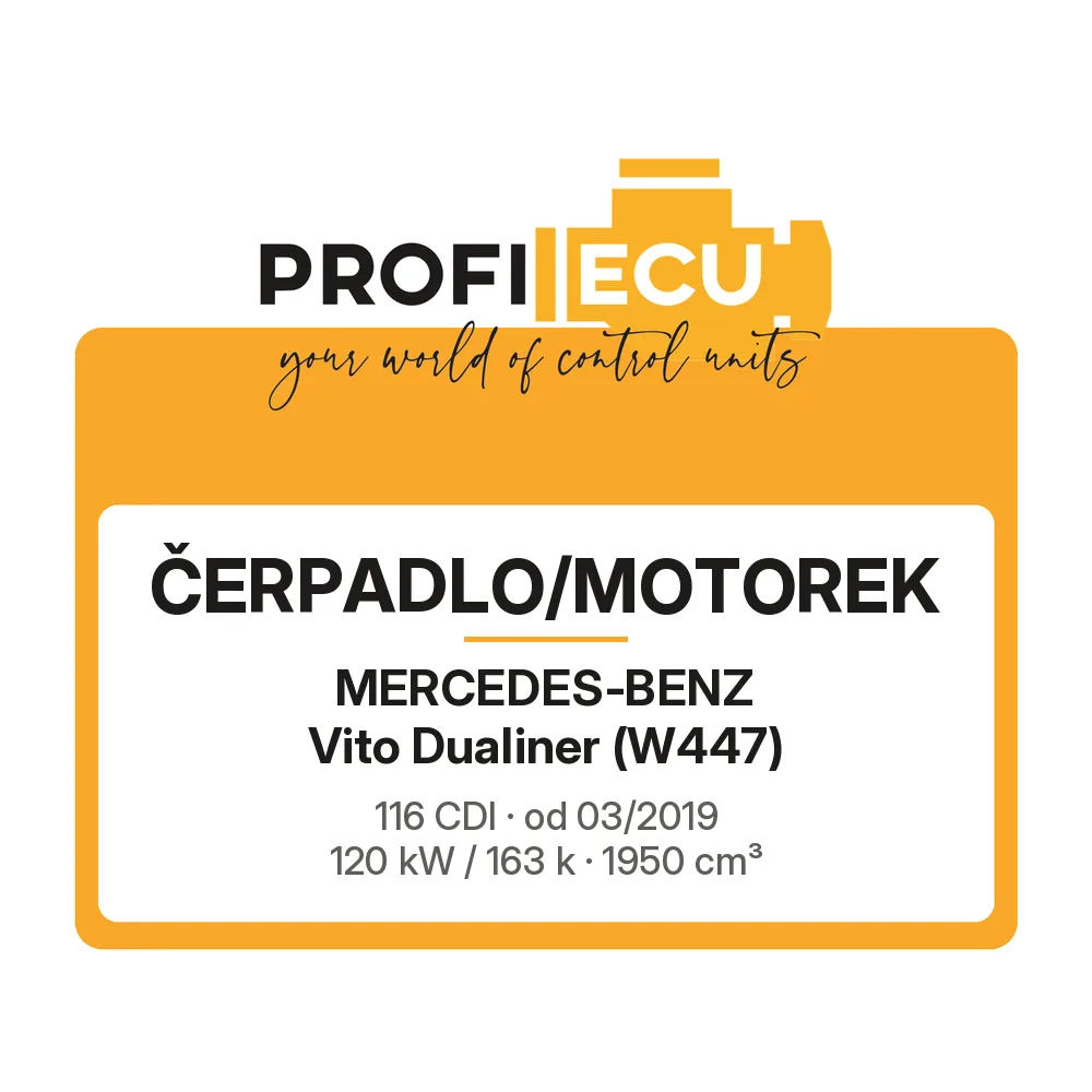 Etiketa ProfiECU: Čerpadlo/Motorek pro Mercedes-Benz Vito Dualiner 116 CDI 120 kW