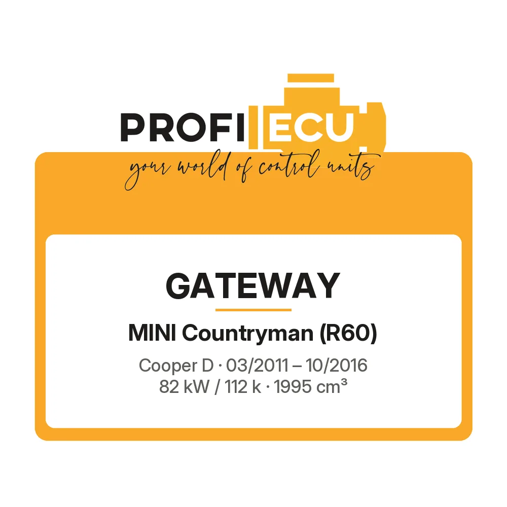 Etiketa ProfiECU: GATEWAY pro Mini Countryman Cooper D 82 kW