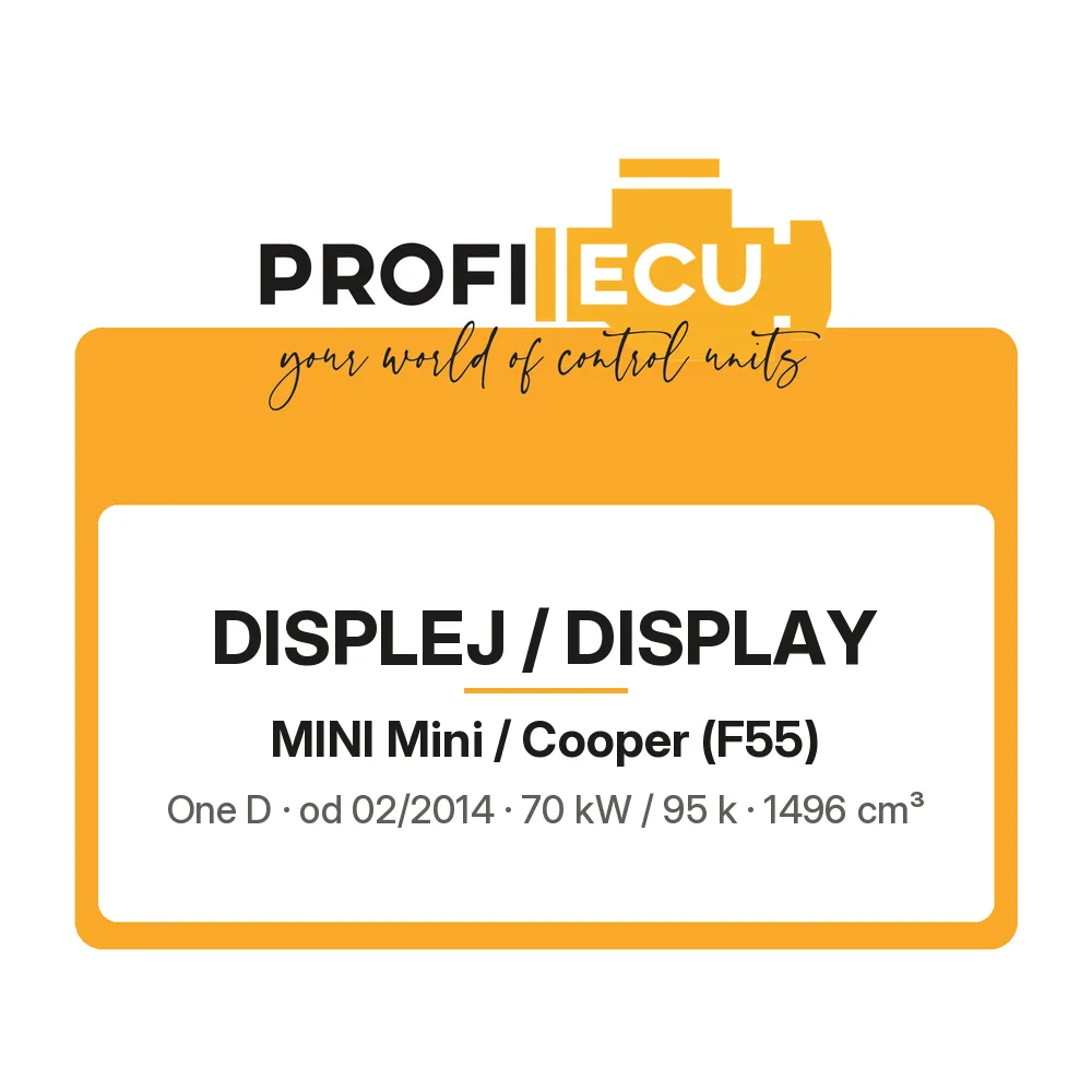 Etiketa ProfiECU: Displej / Display pro Mini Mini / Cooper One D 70 kW