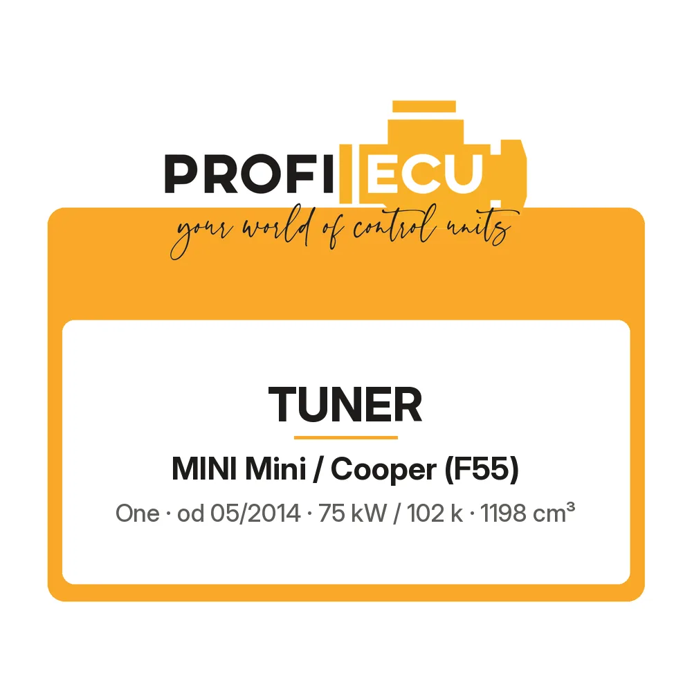 Etiketa ProfiECU: Tuner pro Mini Mini / Cooper One 75 kW