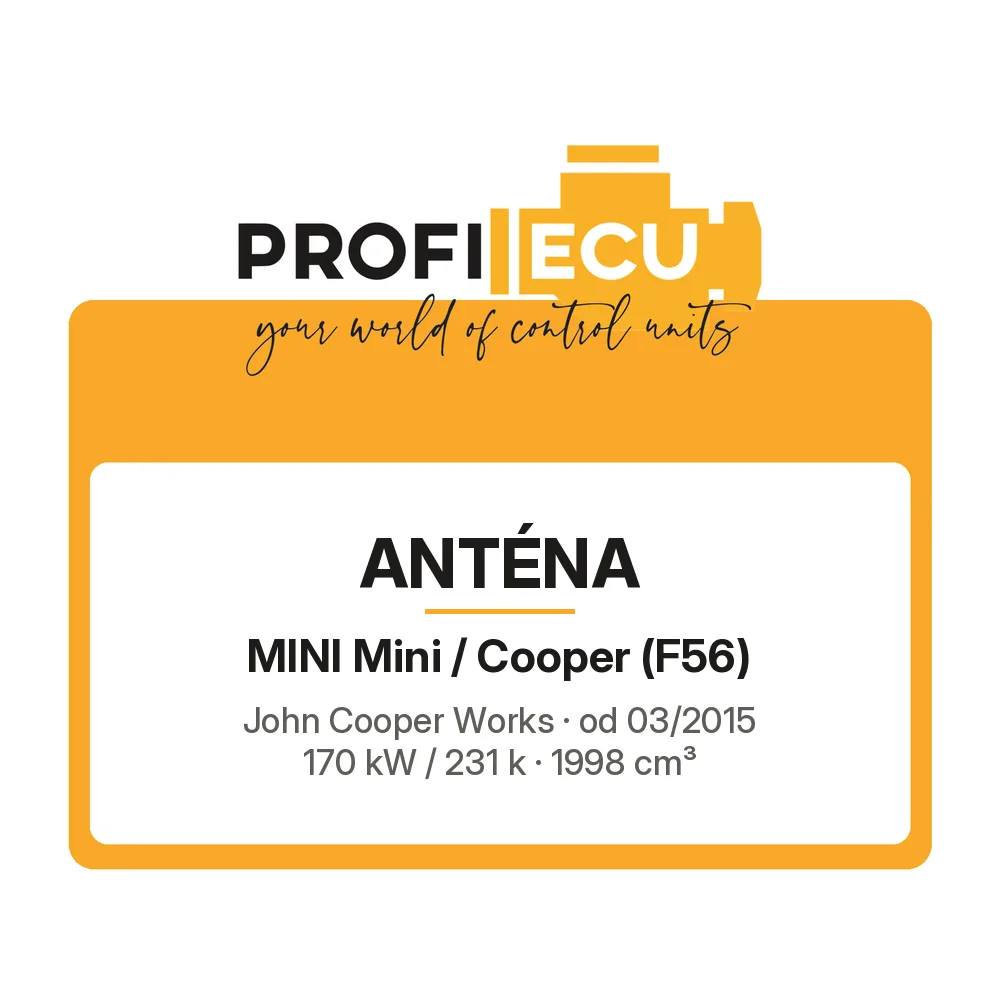 Etiketa ProfiECU: Anténa pro Mini Mini / Cooper John Cooper Works 170 kW