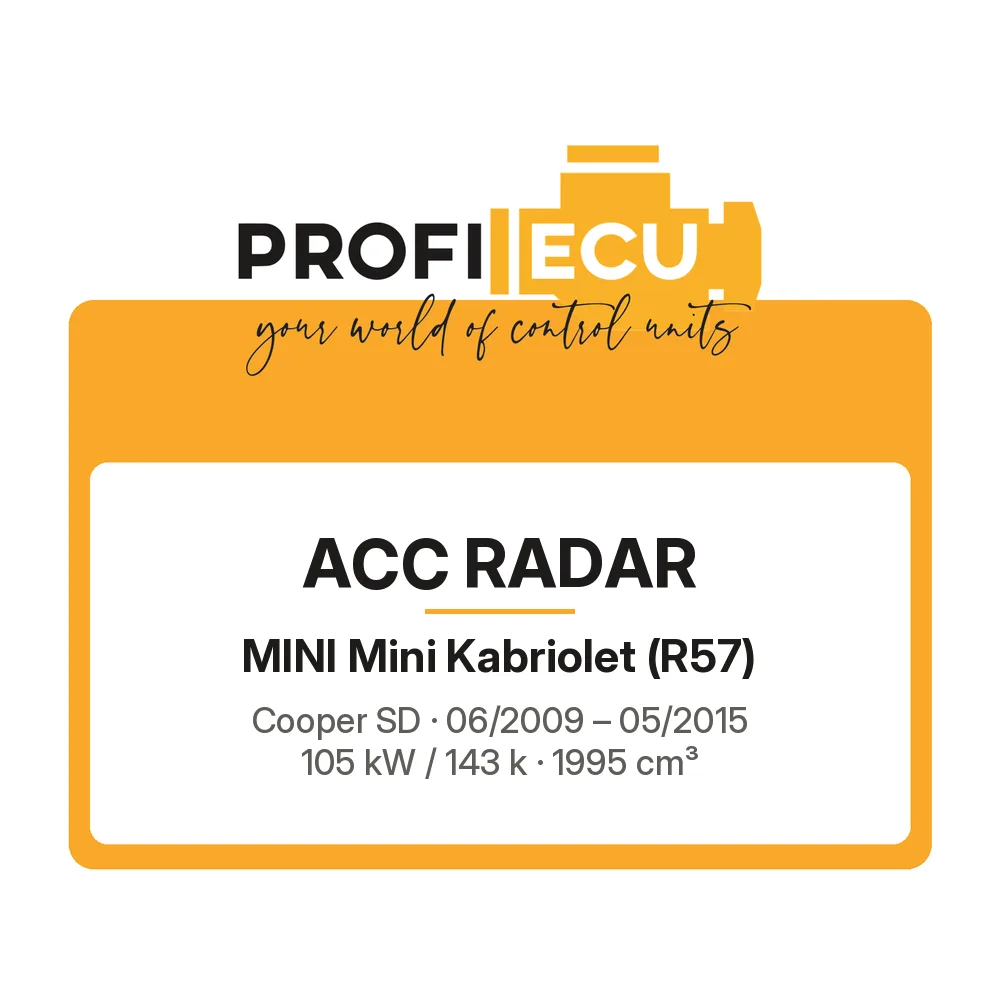 Etiketa ProfiECU: ACC Radar pro Mini Mini Kabriolet Cooper SD 105 kW