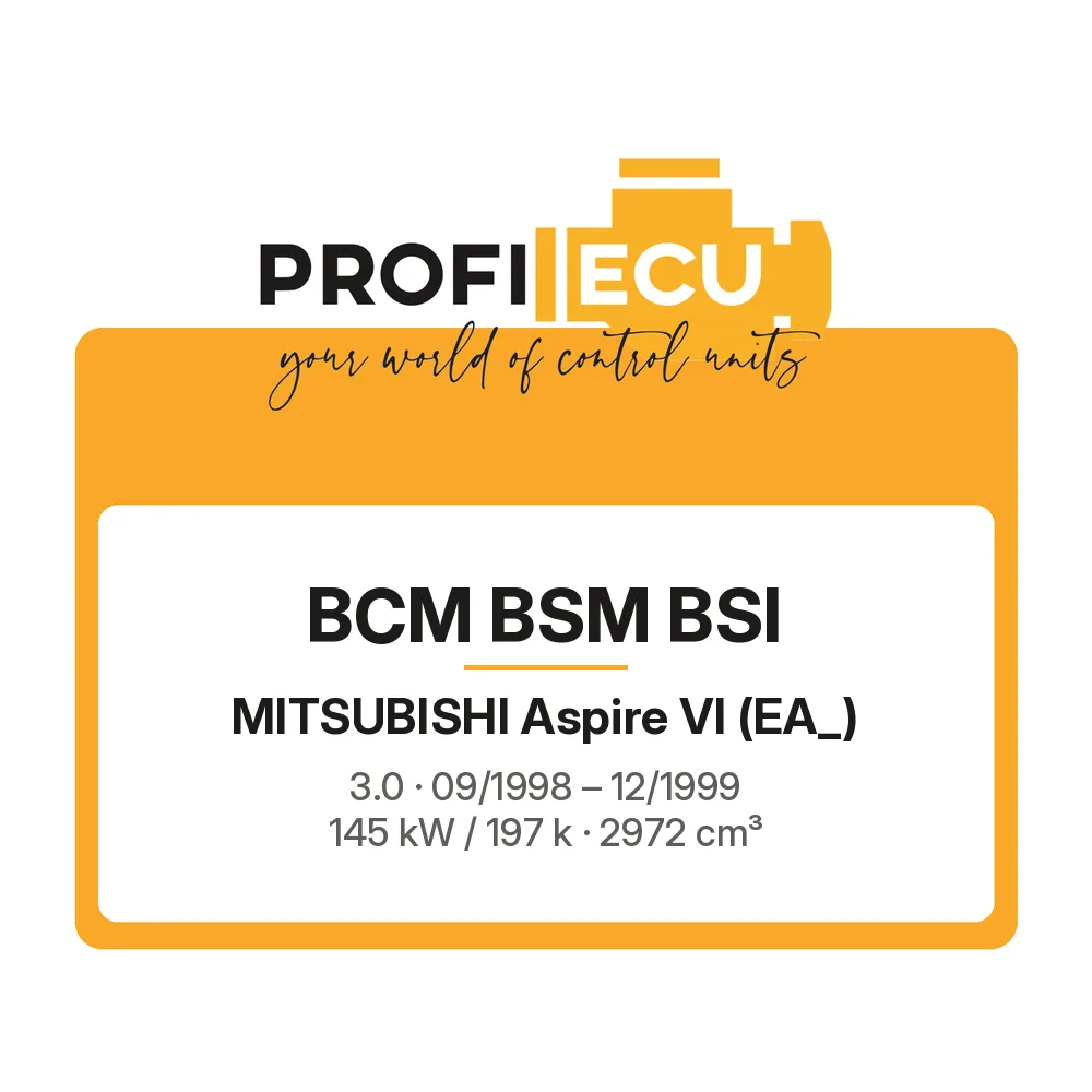 Etiketa ProfiECU: BCM BSM BSI pro Mitsubishi Aspire VI 3.0 145 kW