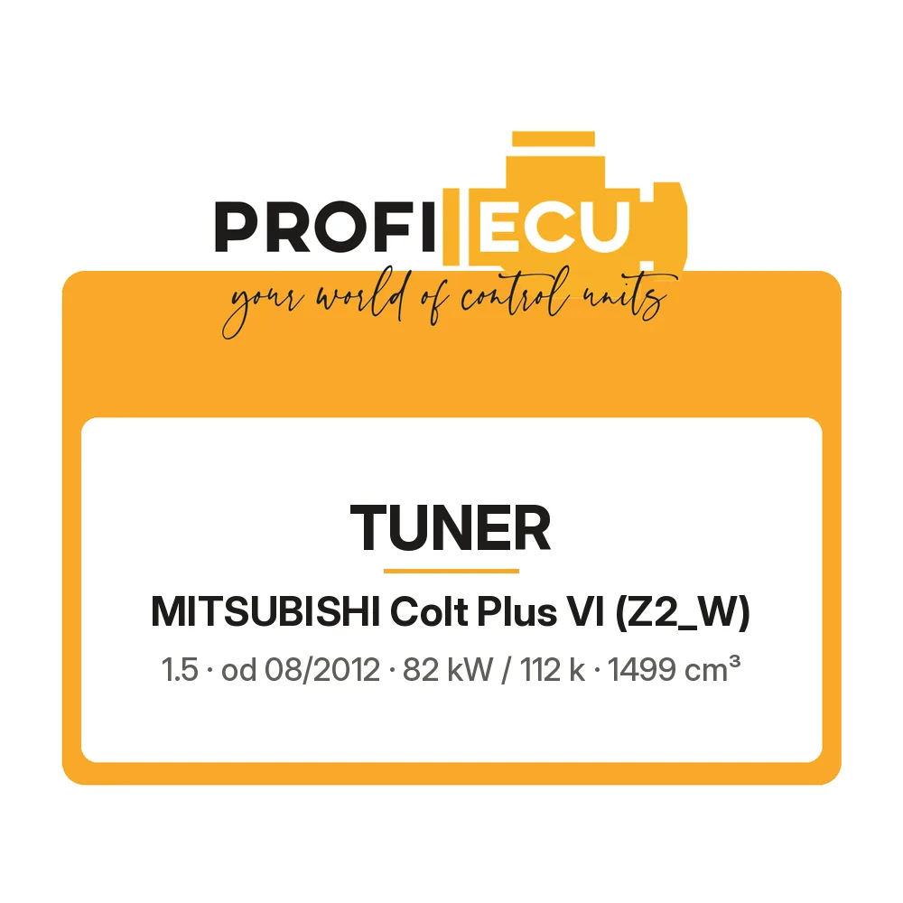 Etiketa ProfiECU: Tuner pro Mitsubishi Colt Plus VI 1.5 82 kW