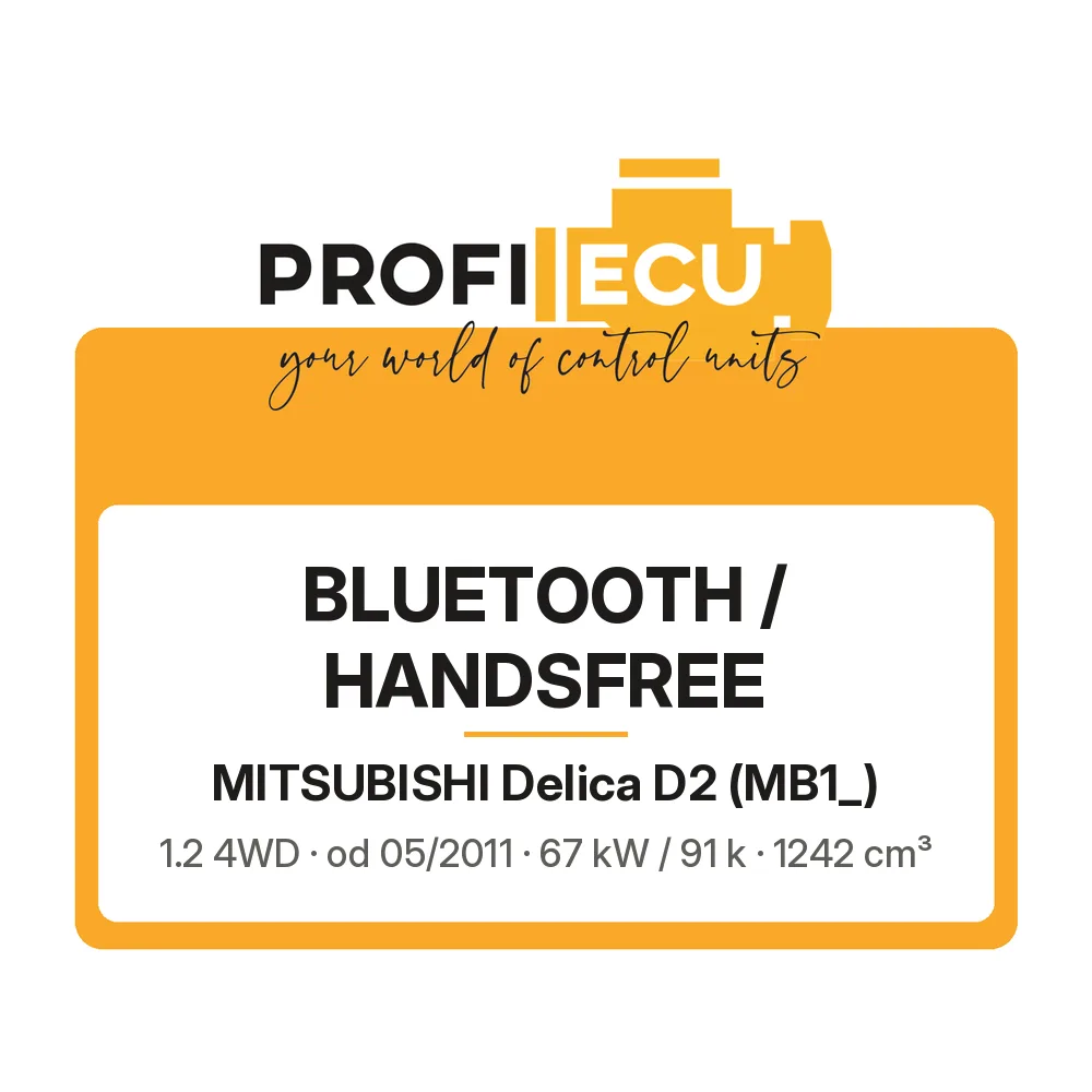 Etiketa ProfiECU: Bluetooth / Handsfree pro Mitsubishi Delica D2 1.2 4WD 67 kW