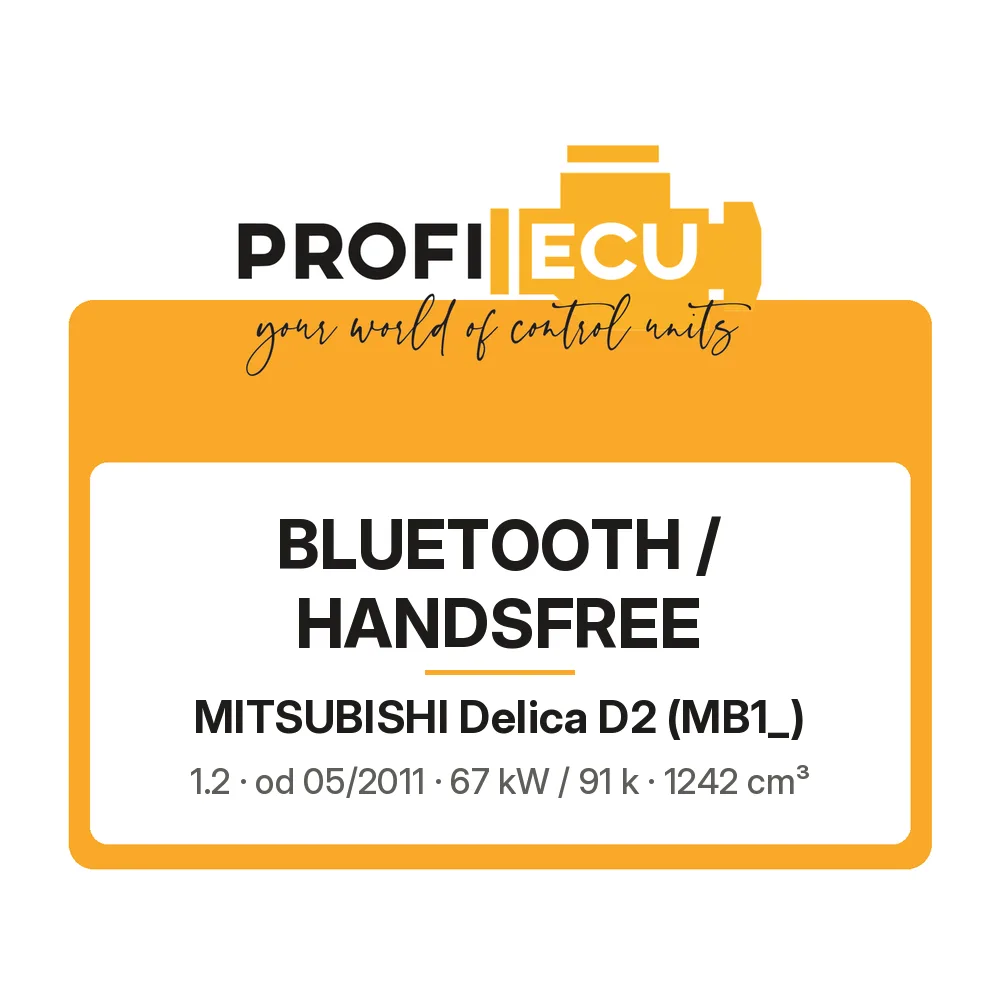 Etiketa ProfiECU: Bluetooth / Handsfree pro Mitsubishi Delica D2 1.2 67 kW