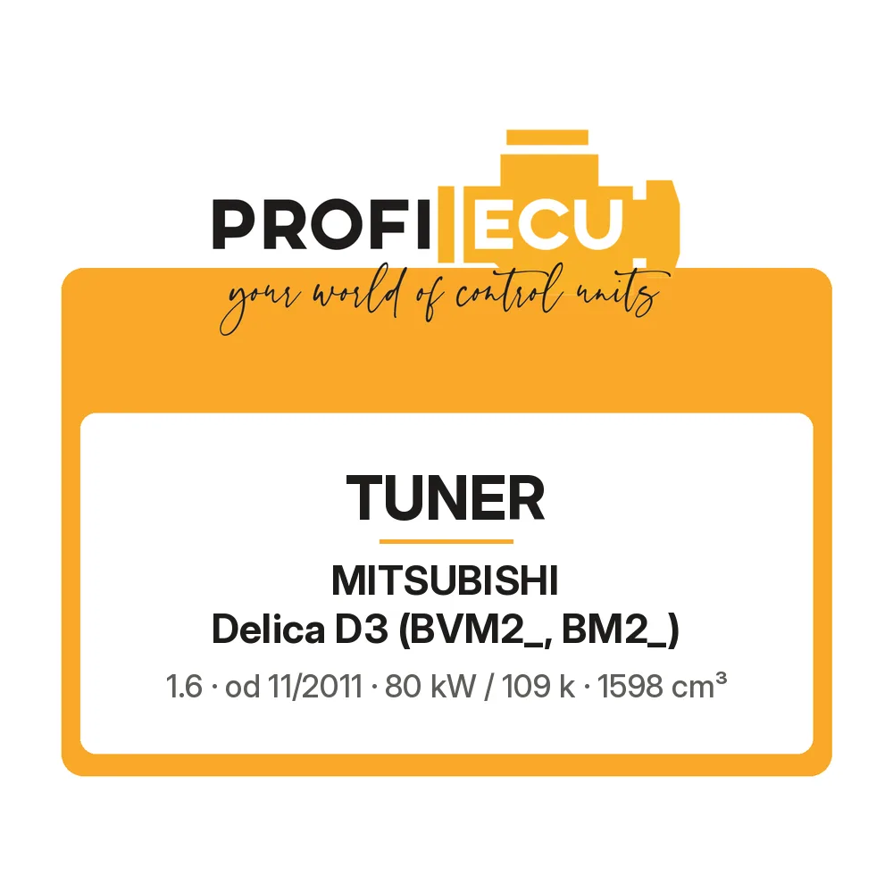 Etiketa ProfiECU: Tuner pro Mitsubishi Delica D3 1.6 80 kW