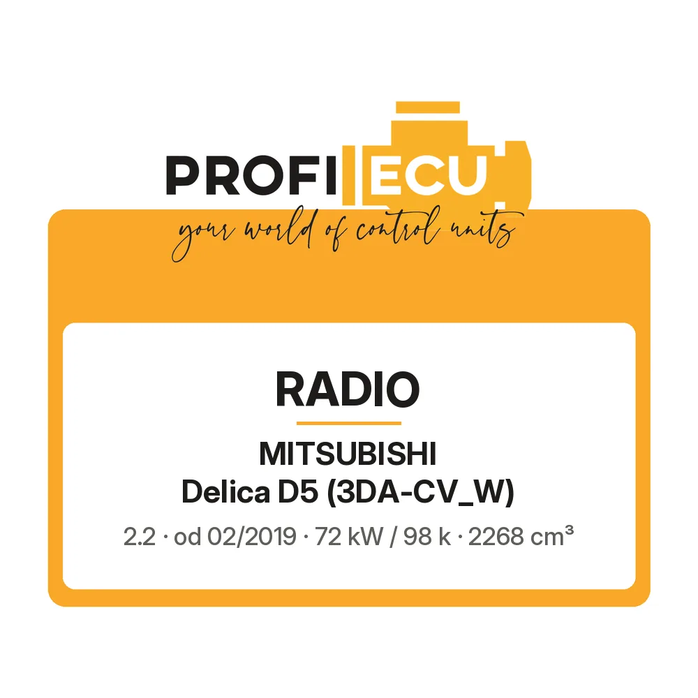 Etiketa ProfiECU: Radio pro Mitsubishi Delica D5 2.2 72 kW