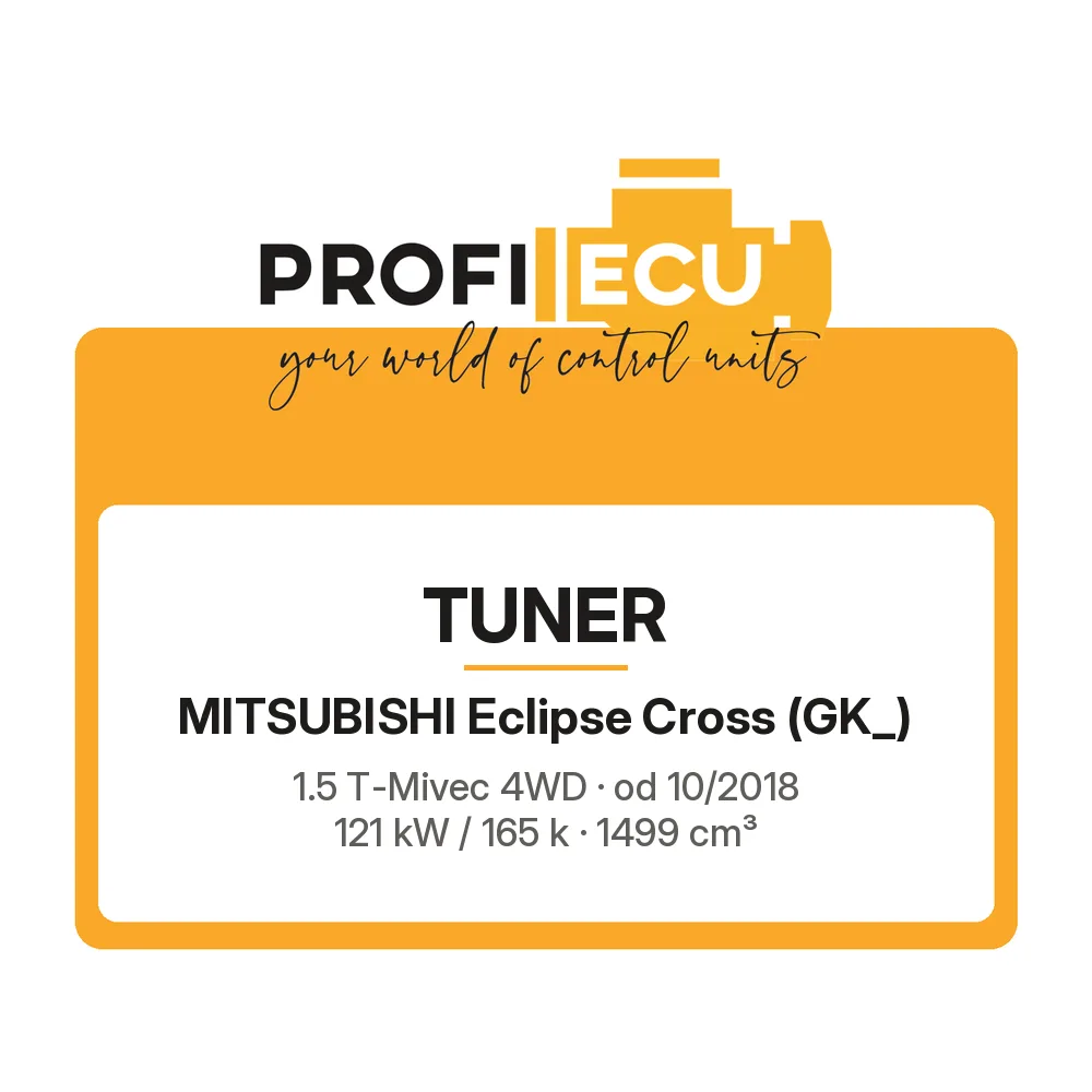 Etiketa ProfiECU: Tuner pro Mitsubishi Eclipse Cross 1.5 T-Mivec 4WD 121 kW