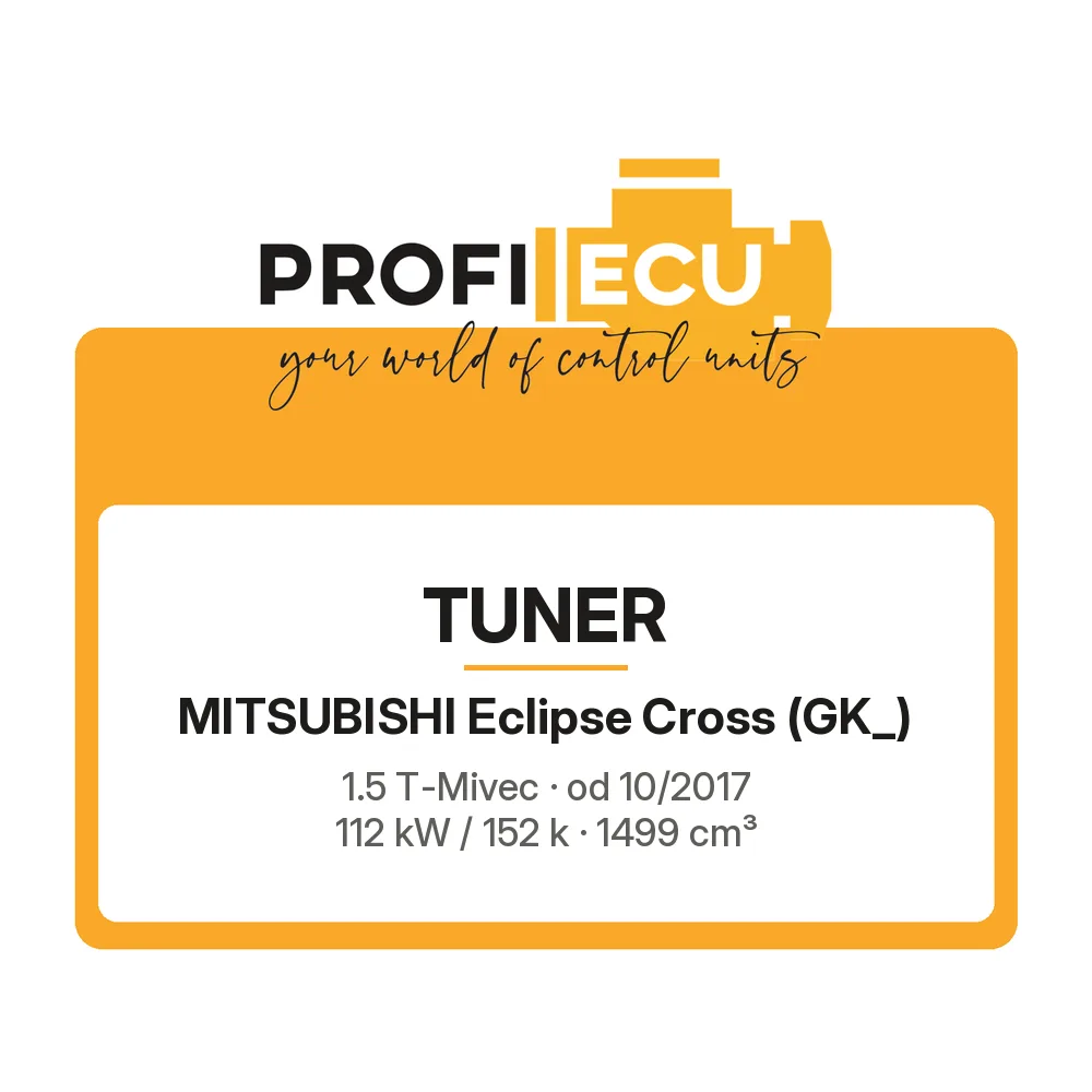 Etiketa ProfiECU: Tuner pro Mitsubishi Eclipse Cross 1.5 T-Mivec 112 kW