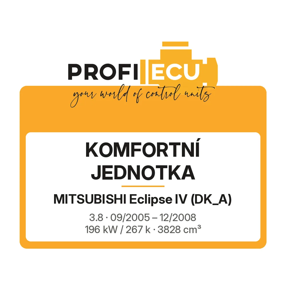 Etiketa ProfiECU: Komfortní jednotka pro Mitsubishi Eclipse IV 3.8 196 kW