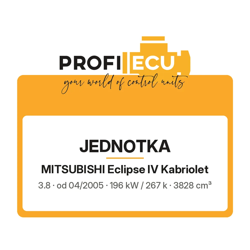 Etiketa ProfiECU: Jednotka pro Mitsubishi Eclipse IV Kabriolet 3.8 196 kW
