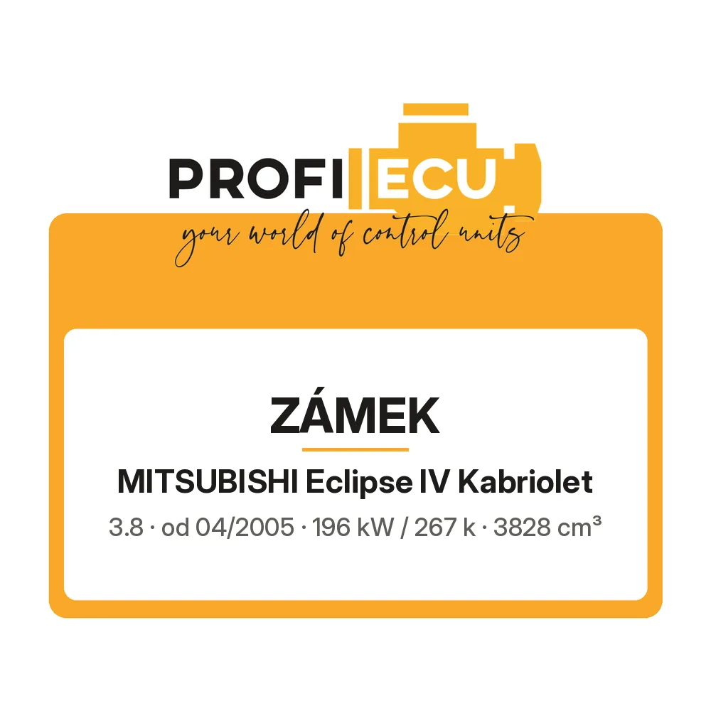 Etiketa ProfiECU: Zámek pro Mitsubishi Eclipse IV Kabriolet 3.8 196 kW