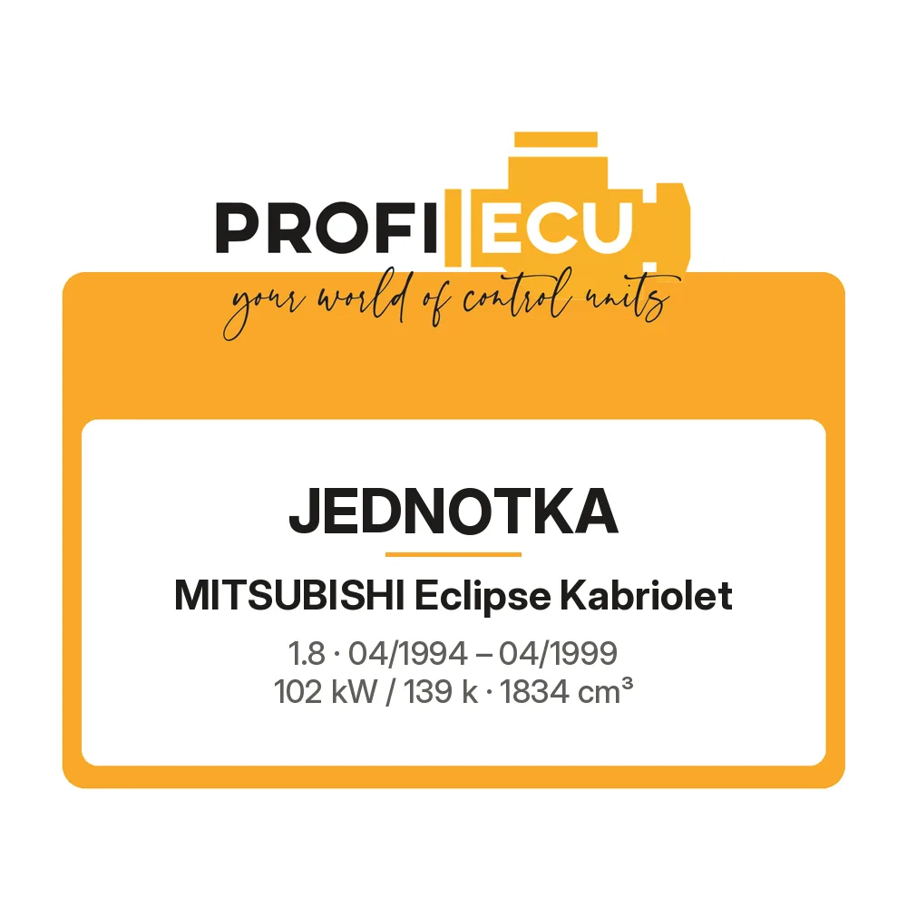 Etiketa ProfiECU: Jednotka pro Mitsubishi Eclipse Kabriolet 1.8 102 kW