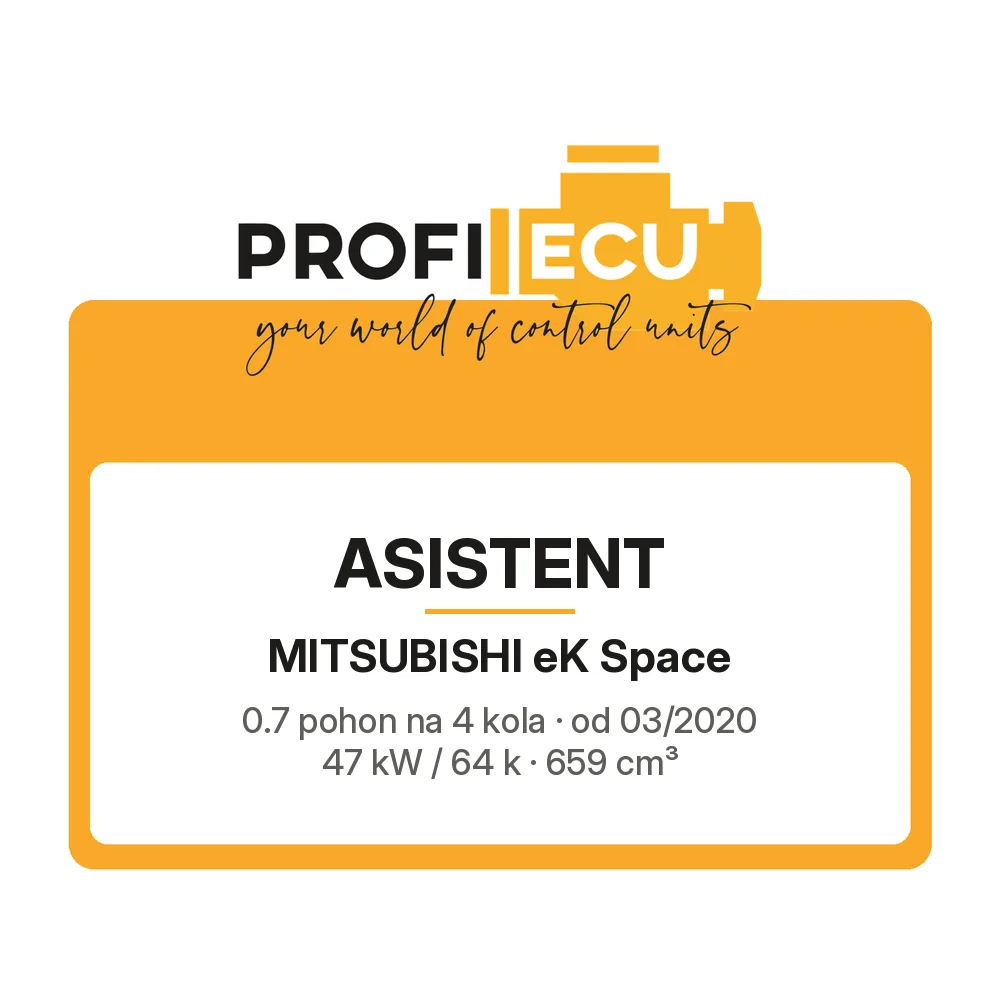 Etiketa ProfiECU: ASISTENT pro Mitsubishi eK Space 0.7 pohon na 4 kola 47 kW