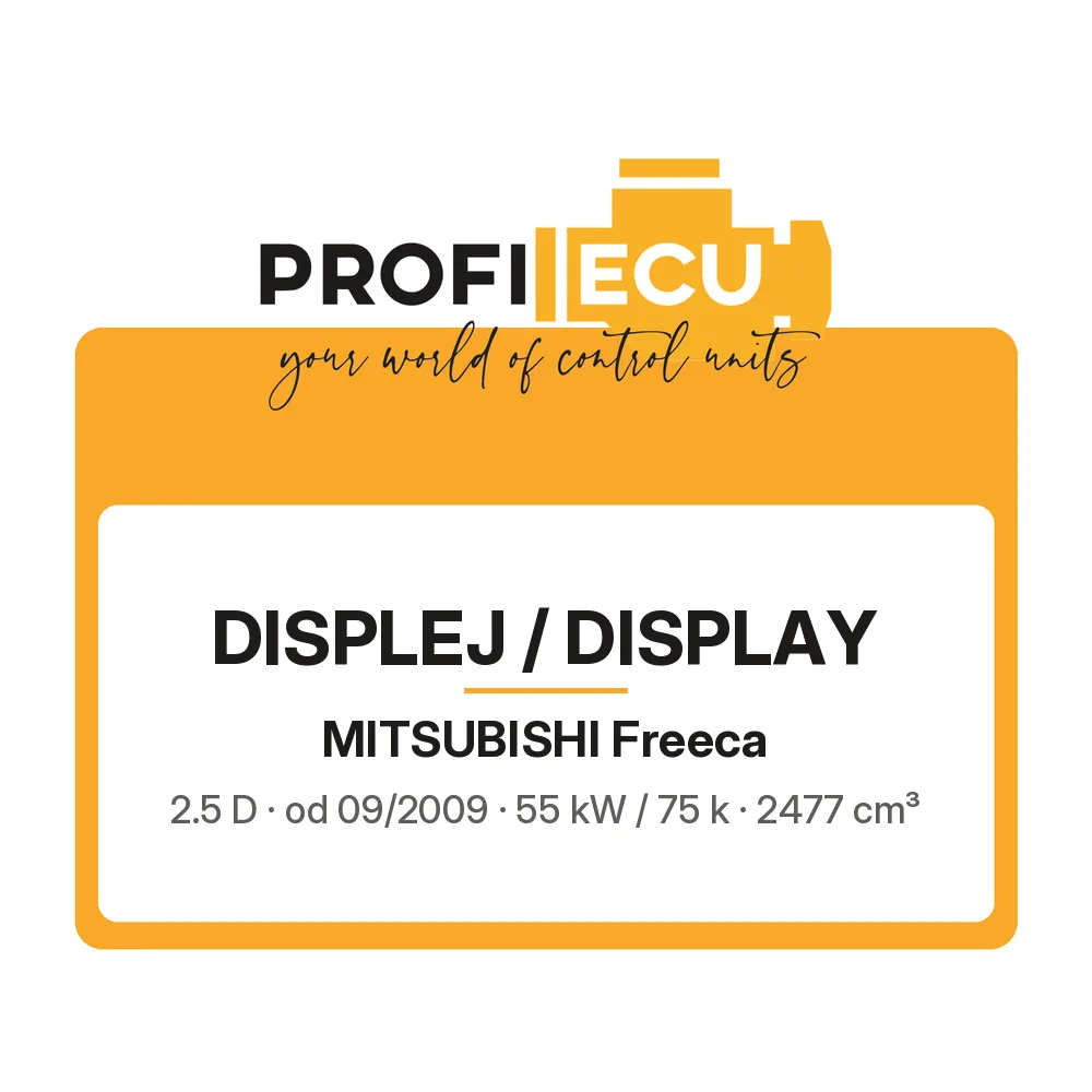 Etiketa ProfiECU: Displej / Display pro Mitsubishi Freeca 2.5 D 55 kW