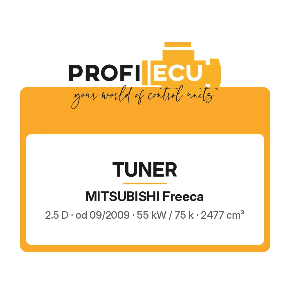 Etiketa ProfiECU: Tuner pro Mitsubishi Freeca 2.5 D 55 kW