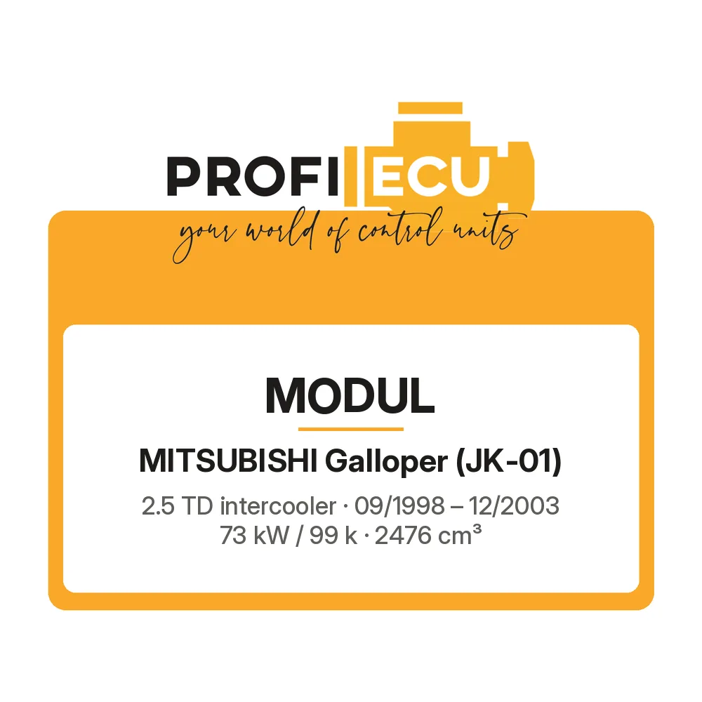 Etiketa ProfiECU: Modul pro Mitsubishi Galloper 2.5 TD intercooler 73 kW
