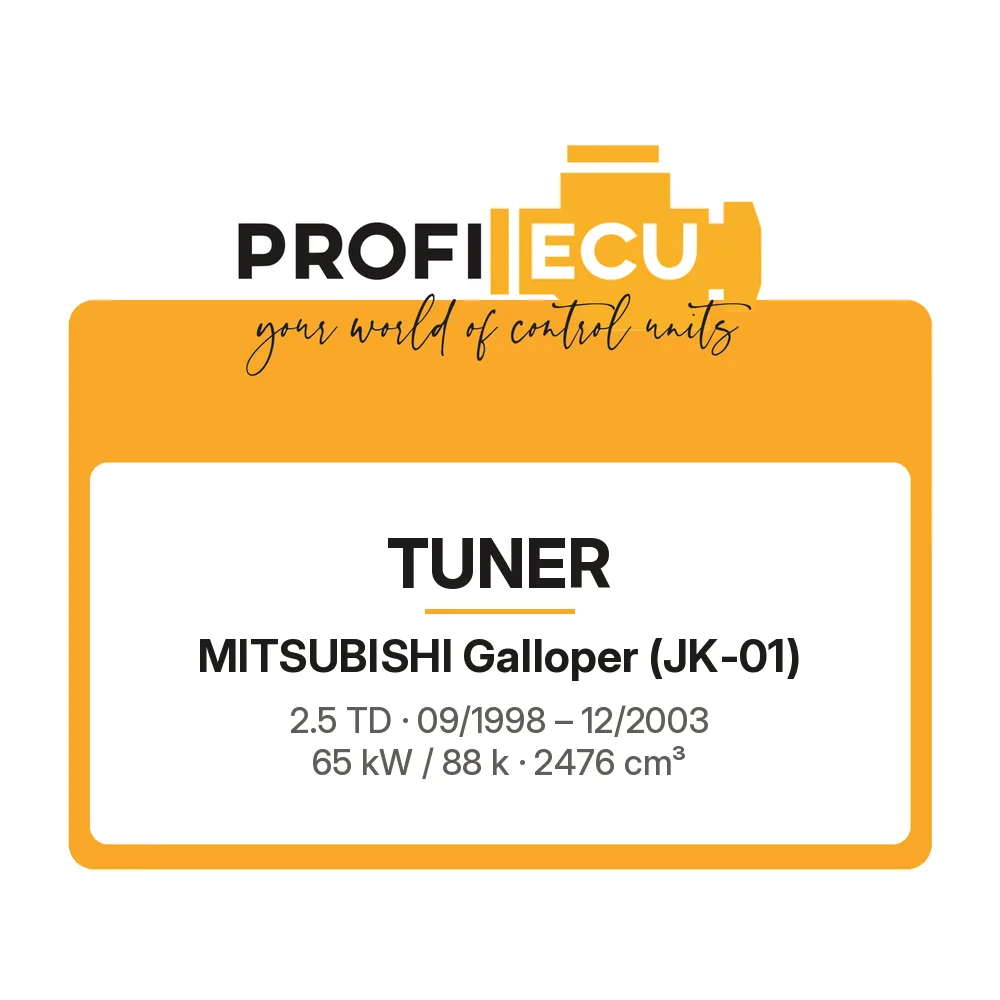 Etiketa ProfiECU: Tuner pro Mitsubishi Galloper 2.5 TD 65 kW