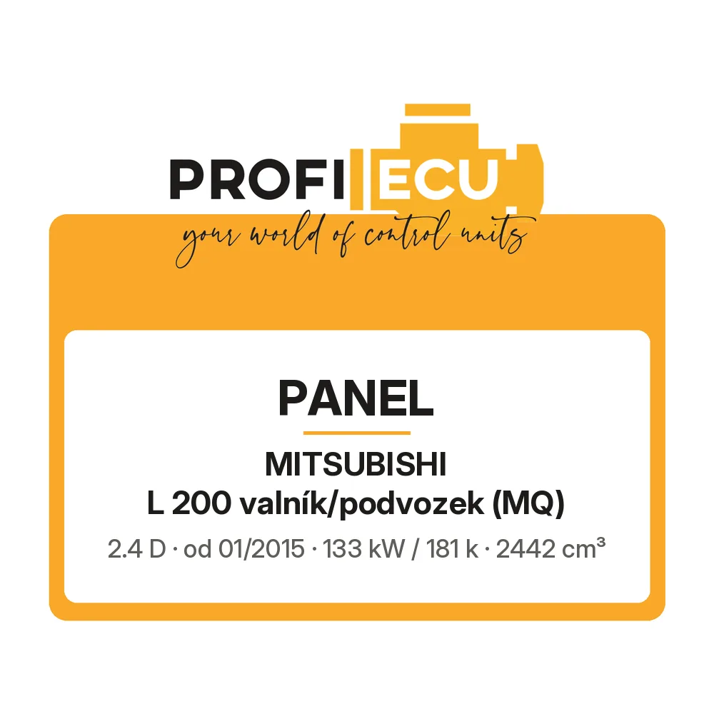 Etiketa ProfiECU: Panel pro Mitsubishi L 200 valník/podvozek 2.4 D 133 kW