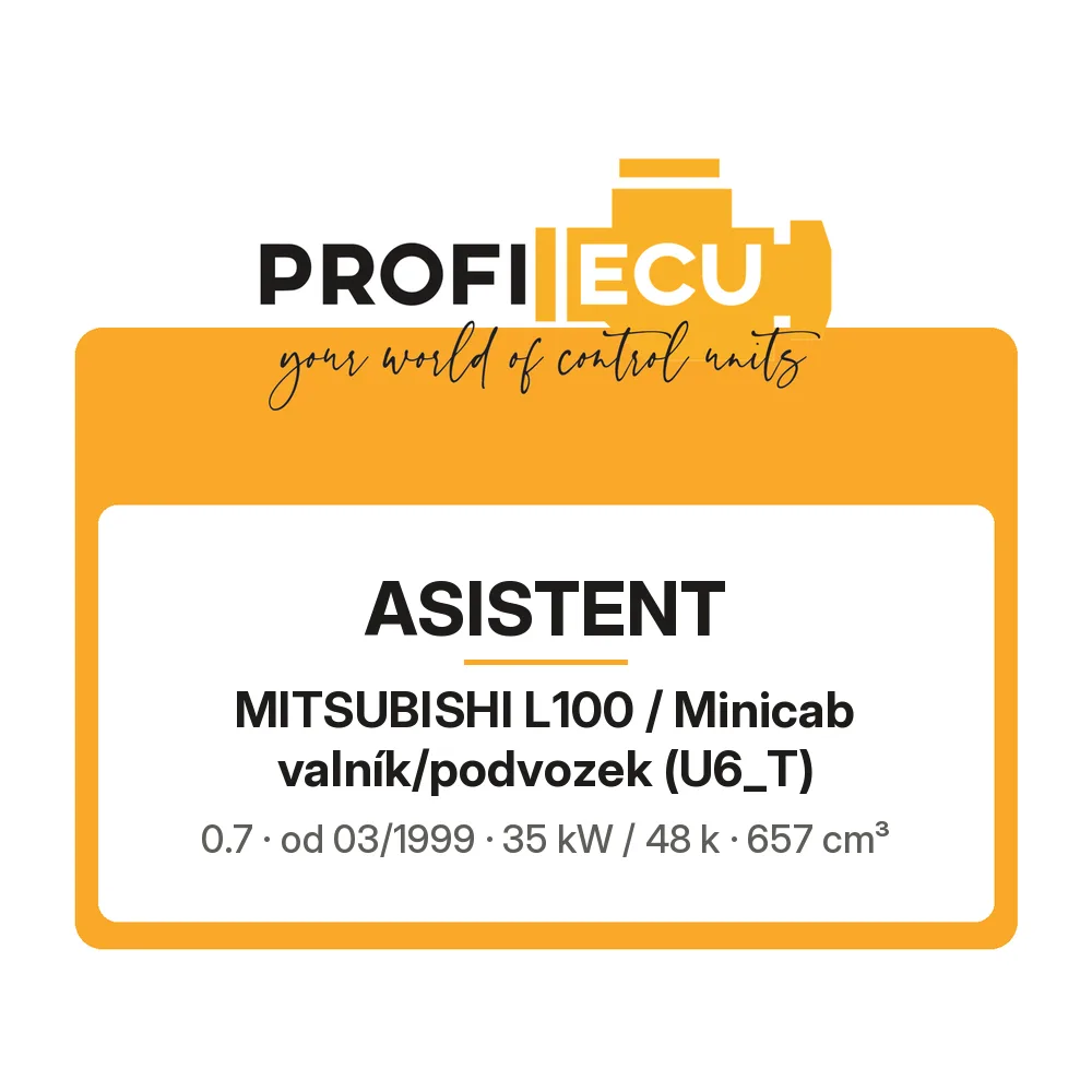 Etiketa ProfiECU: ASISTENT pro Mitsubishi L100 / Minicab valník/podvozek 0.7 35 kW