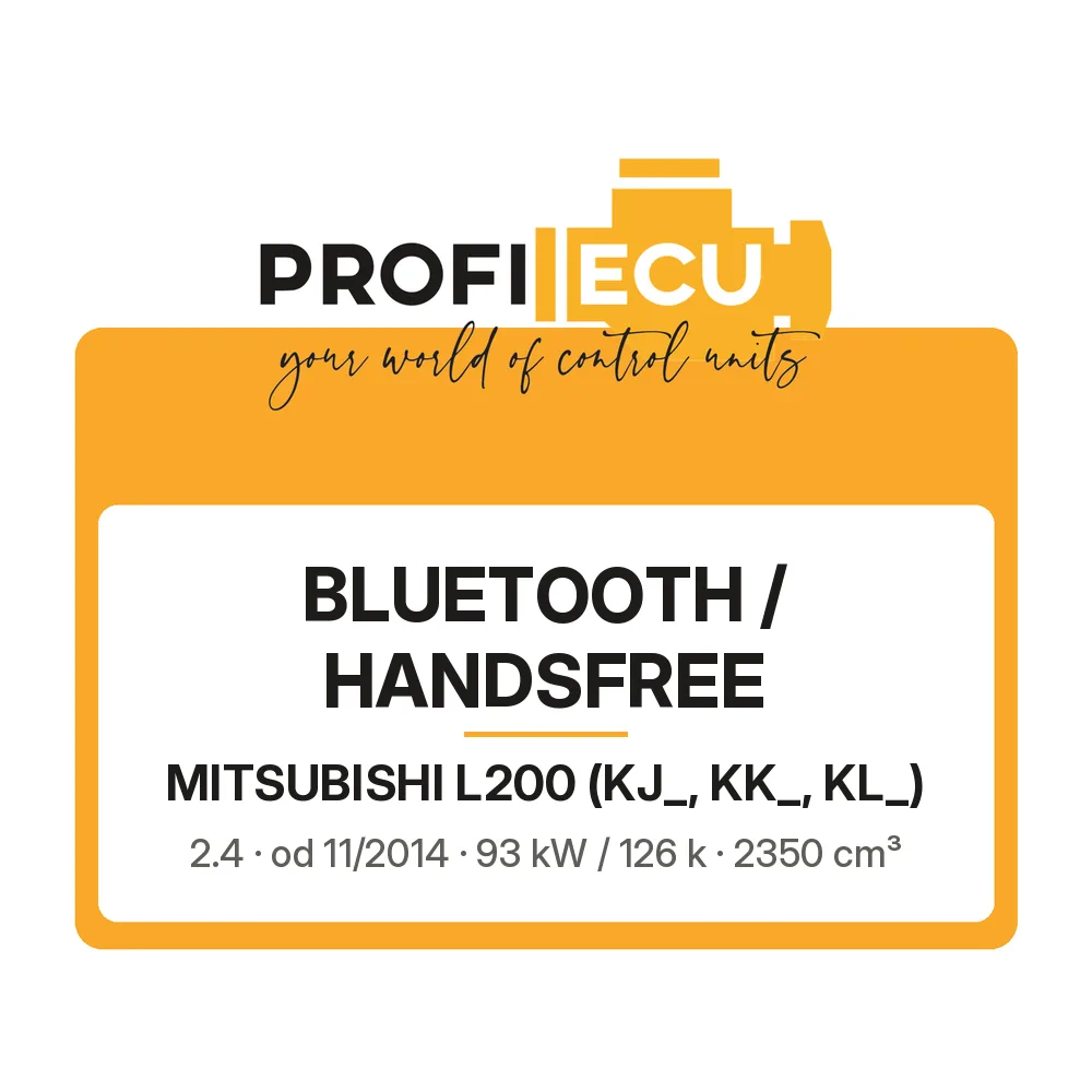 Etiketa ProfiECU: Bluetooth / Handsfree pro Mitsubishi L200 2.4 93 kW