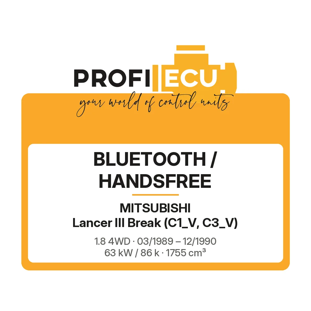 Etiketa ProfiECU: Bluetooth / Handsfree pro Mitsubishi Lancer III Break 1.8 4WD 63 kW