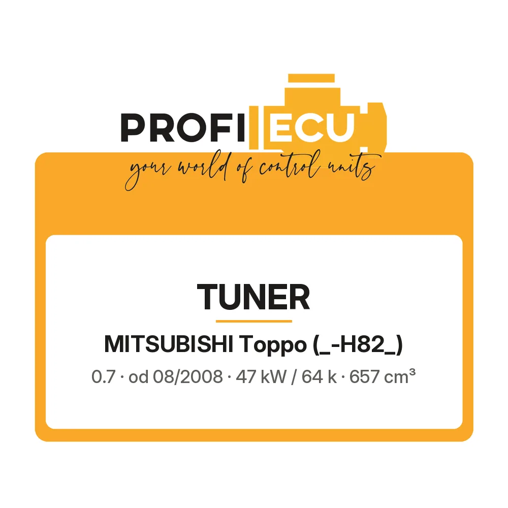 Etiketa ProfiECU: Tuner pro Mitsubishi Toppo 0.7 47 kW