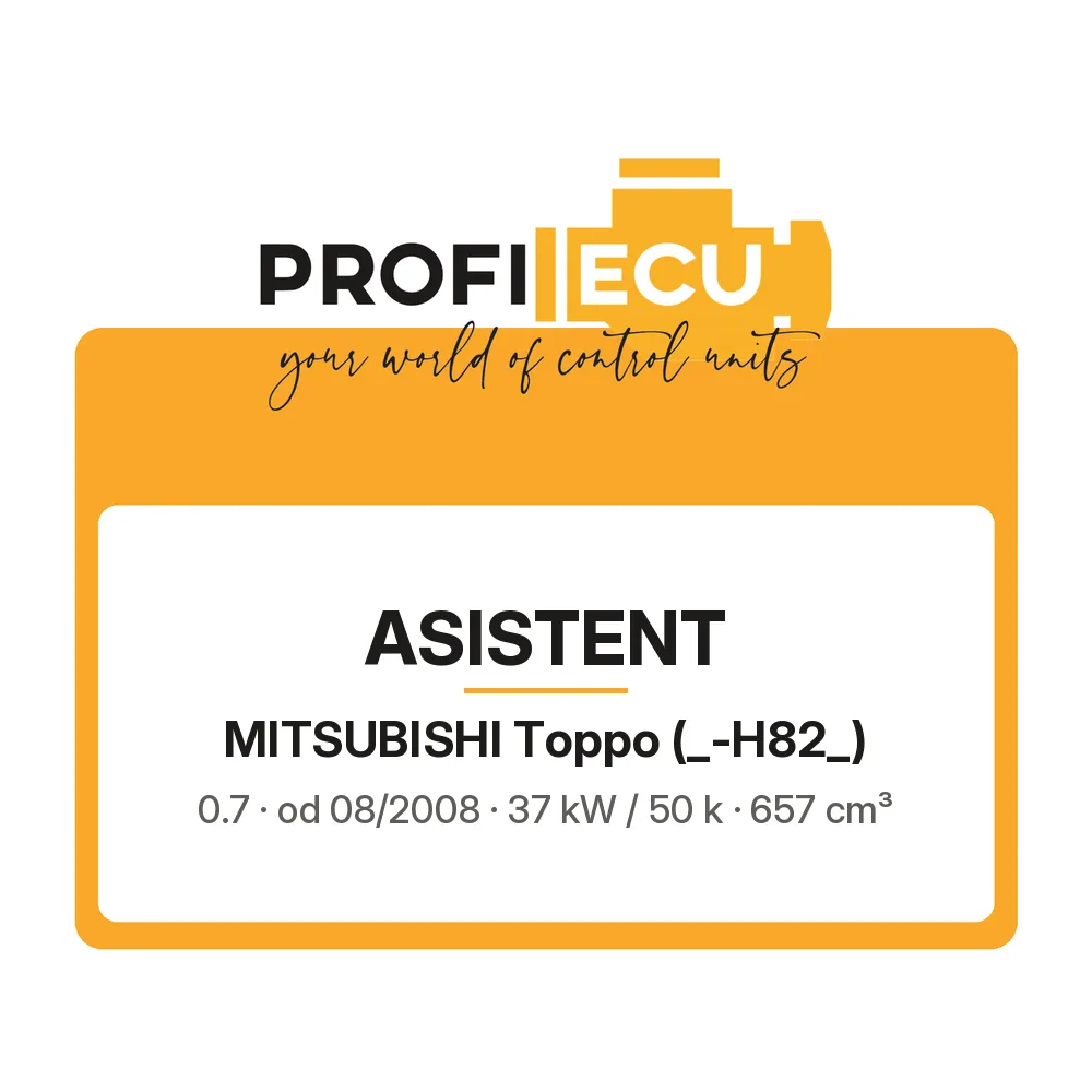 Etiketa ProfiECU: ASISTENT pro Mitsubishi Toppo 0.7 37 kW