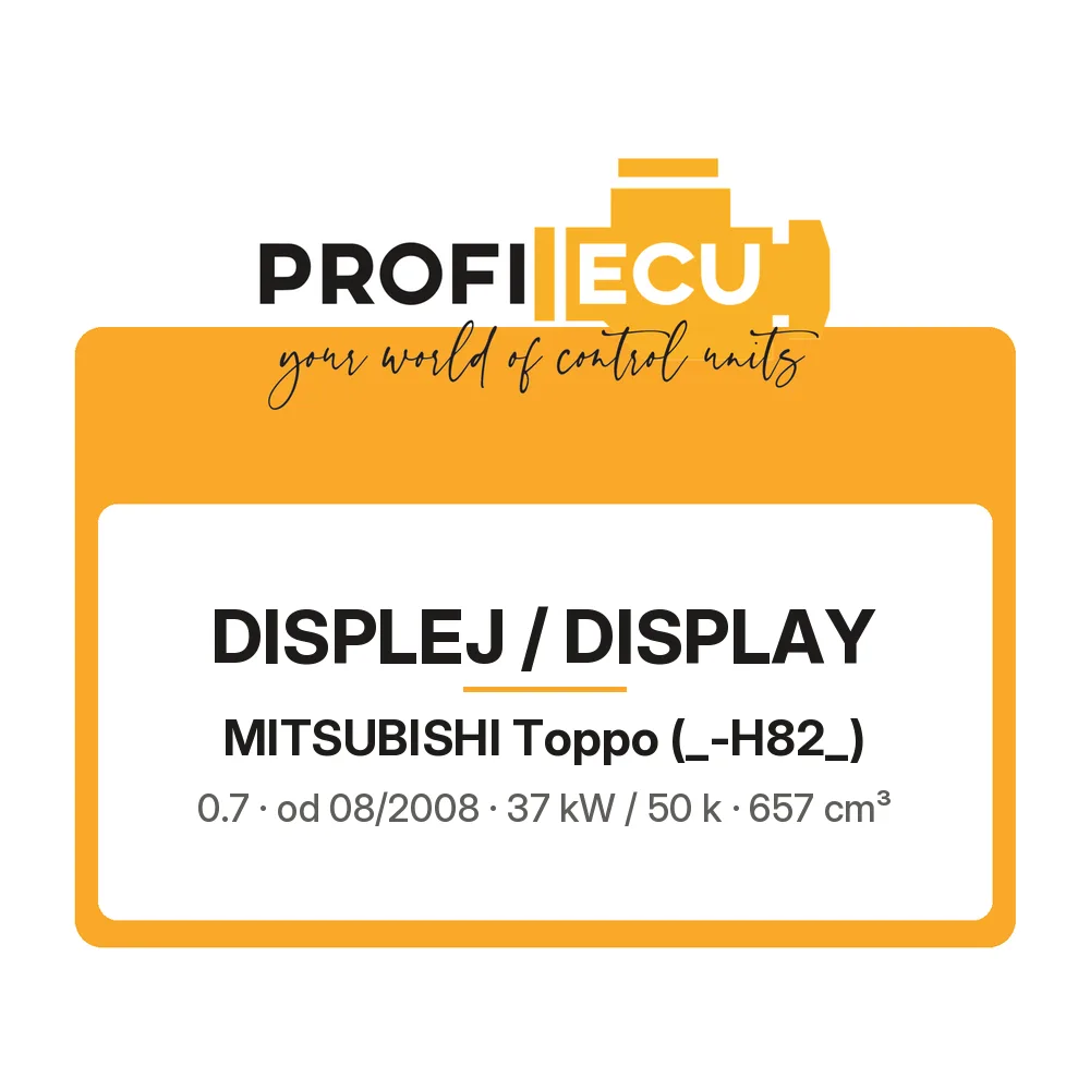 Etiketa ProfiECU: Displej / Display pro Mitsubishi Toppo 0.7 37 kW