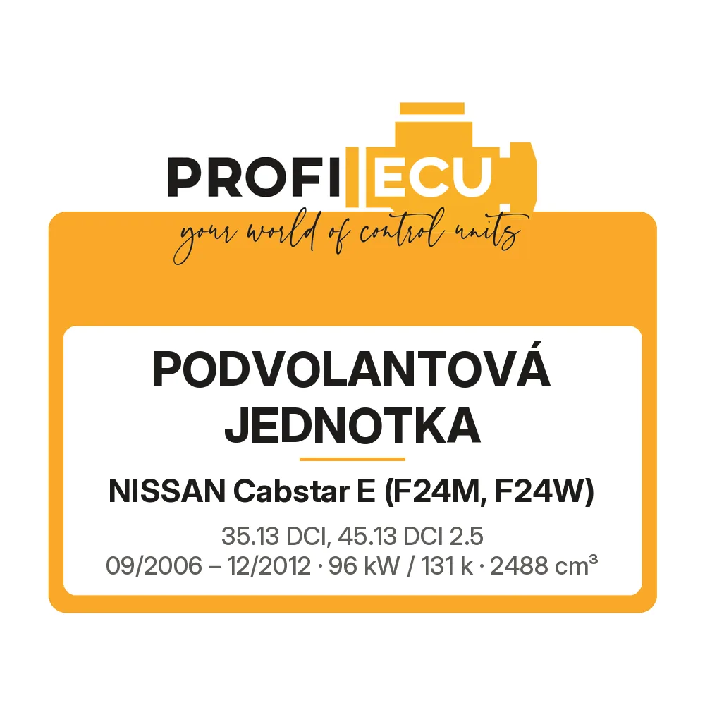Etiketa ProfiECU: Podvolantová jednotka pro Nissan Cabstar E 35.13 DCI, 45.13 DCI 2.5 96 kW