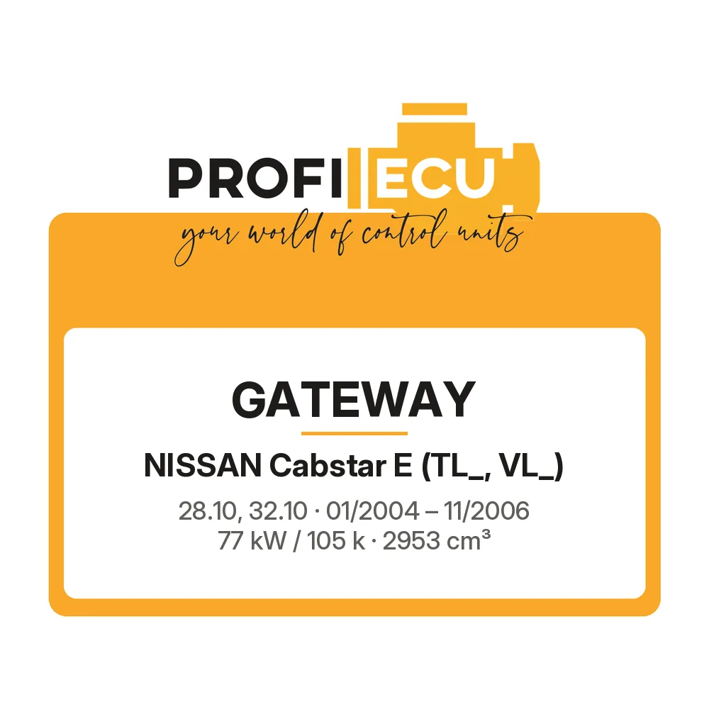 Etiketa ProfiECU: GATEWAY pro Nissan Cabstar E 28.10, 32.10 77 kW