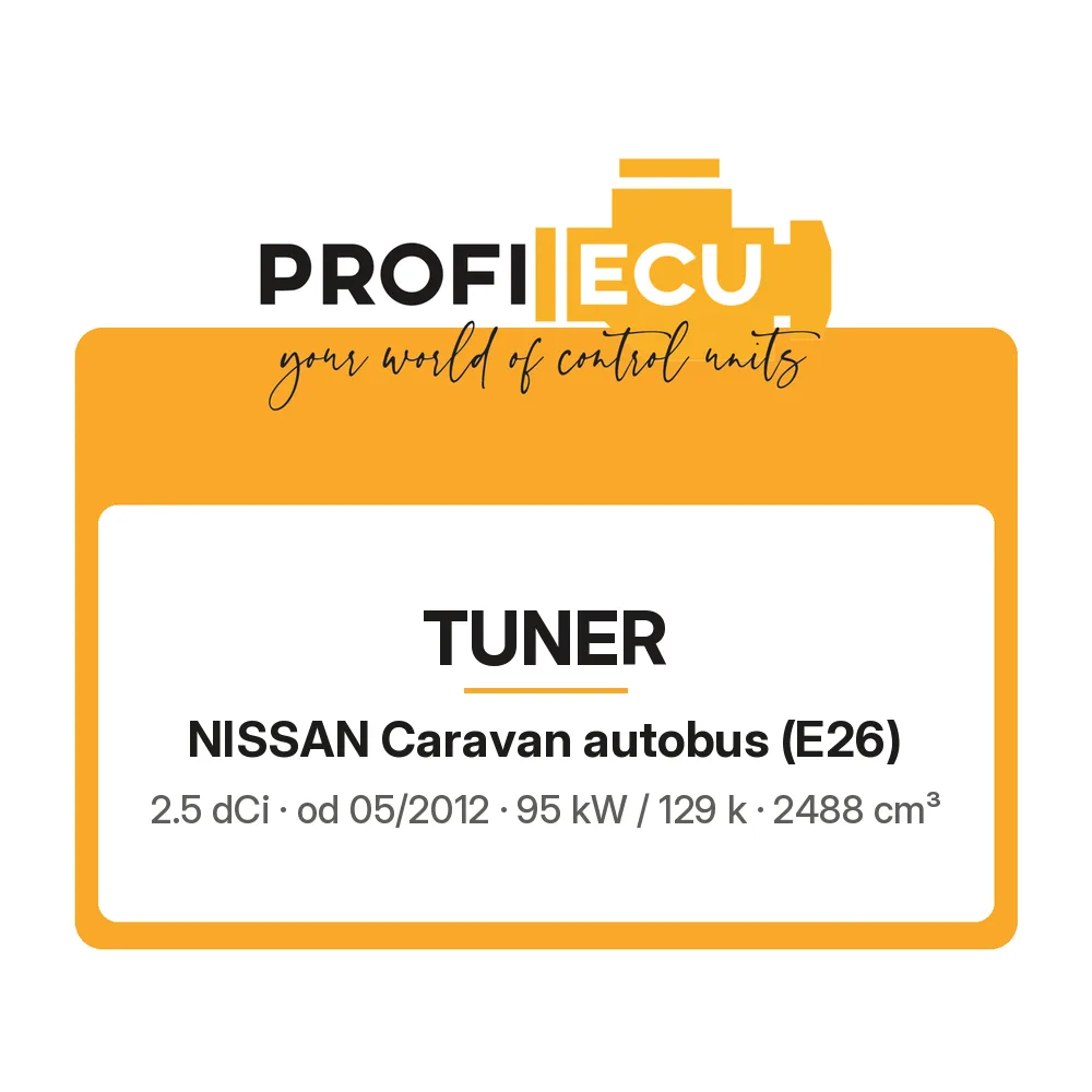 Etiketa ProfiECU: Tuner pro Nissan Caravan autobus 2.5 dCi 95 kW