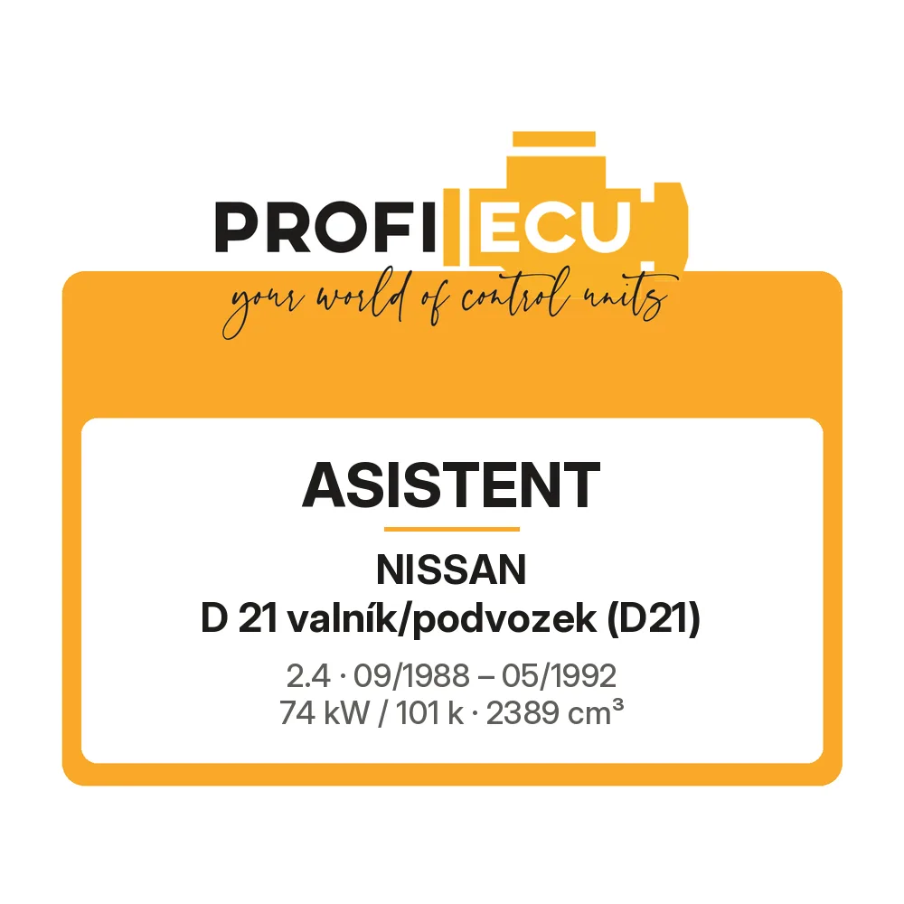 Etiketa ProfiECU: ASISTENT pro Nissan D 21 valník/podvozek 2.4 74 kW